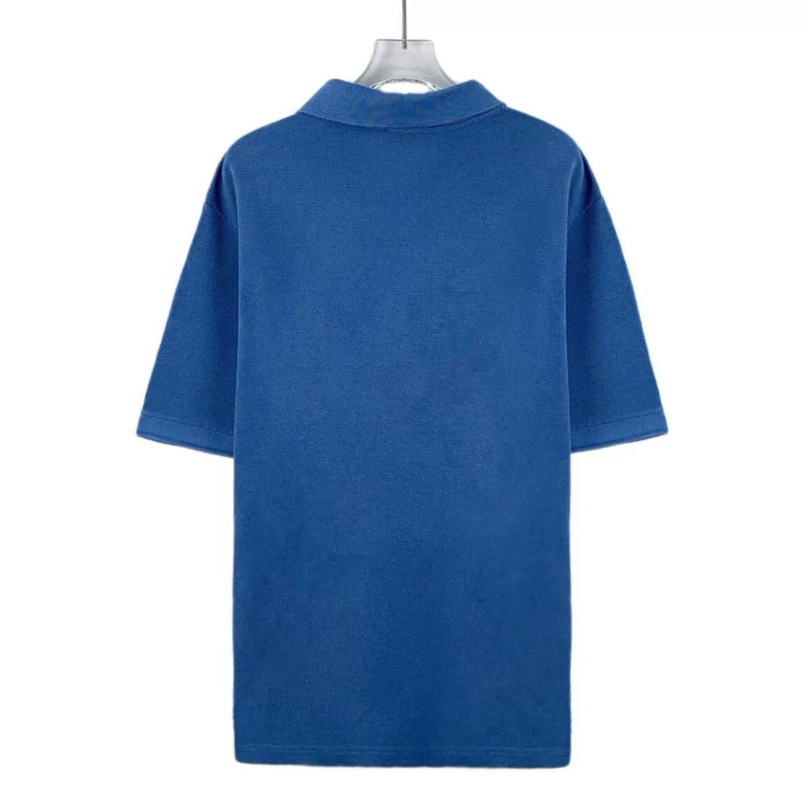 Dior Dior Blue Logo Embroidered Cotton Polo Size US XL / EU 56 / 4 - 2 Thumbnail