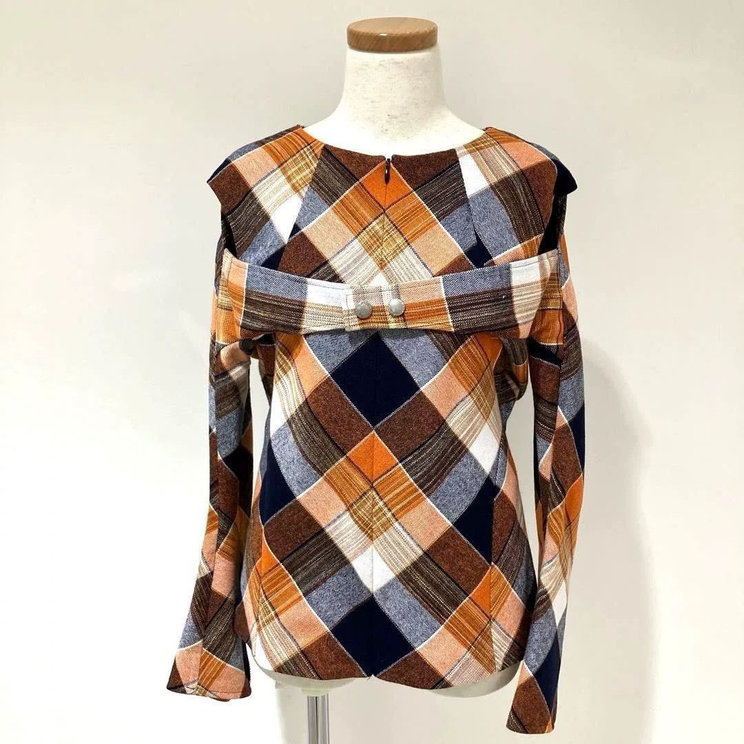 Junya Watanabe junya watanabe mixed wool blend plaid top Size US S / EU 44-46 / 1 - 2 Thumbnail