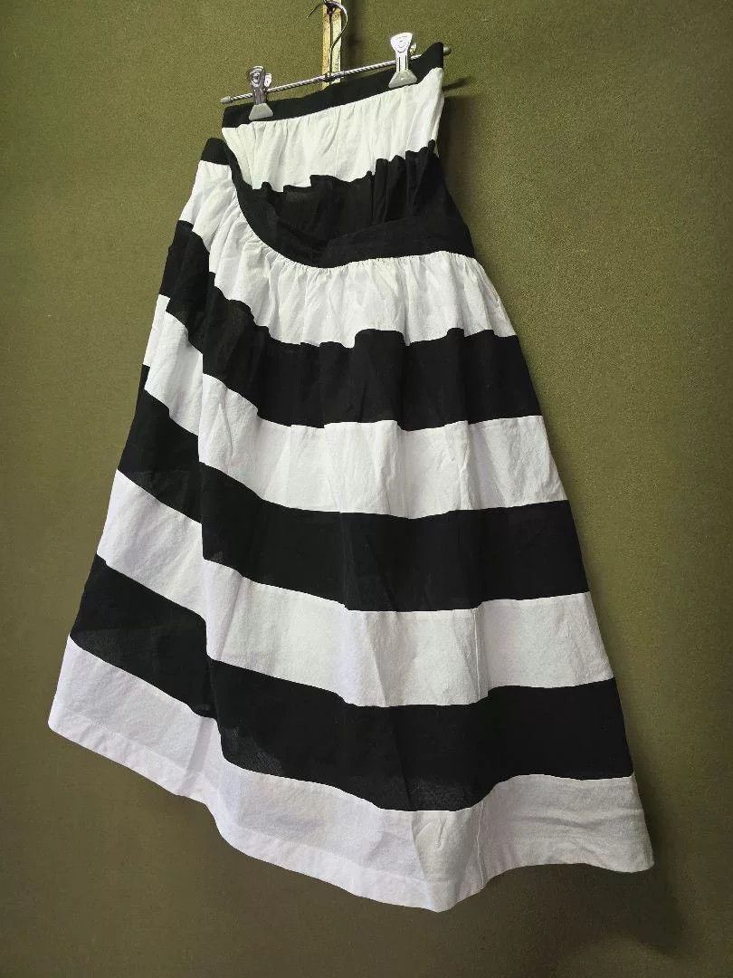 Junya Watanabe black and white striped skirt by junya watanabe Size US 27 - 3 Thumbnail