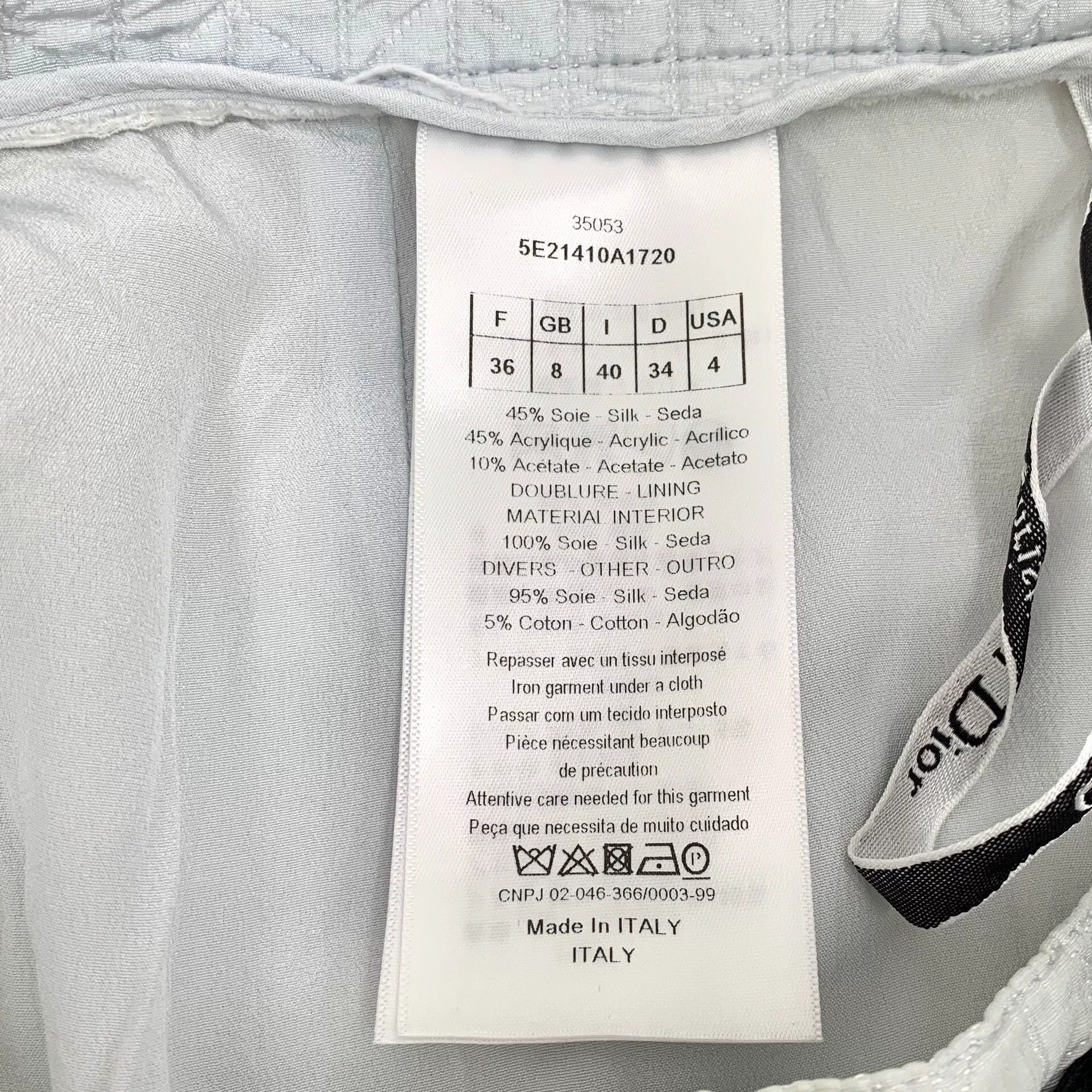 Dior Dior Light Blue Silk Casual Shorts Size US 36 / EU 52 - 6 Thumbnail