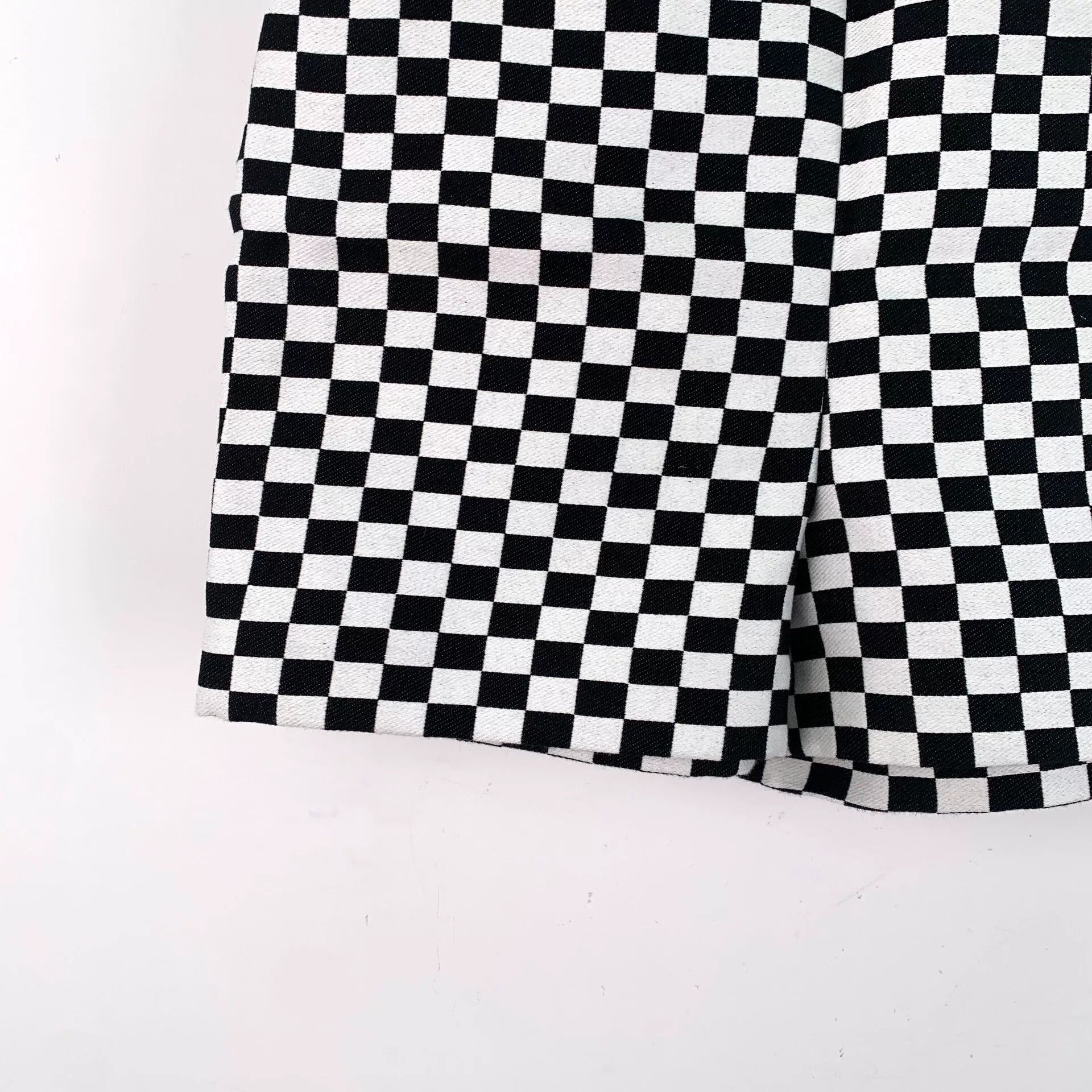 Dior dior black and white checkered cotton shorts Size US 34 / EU 50 - 4 Thumbnail