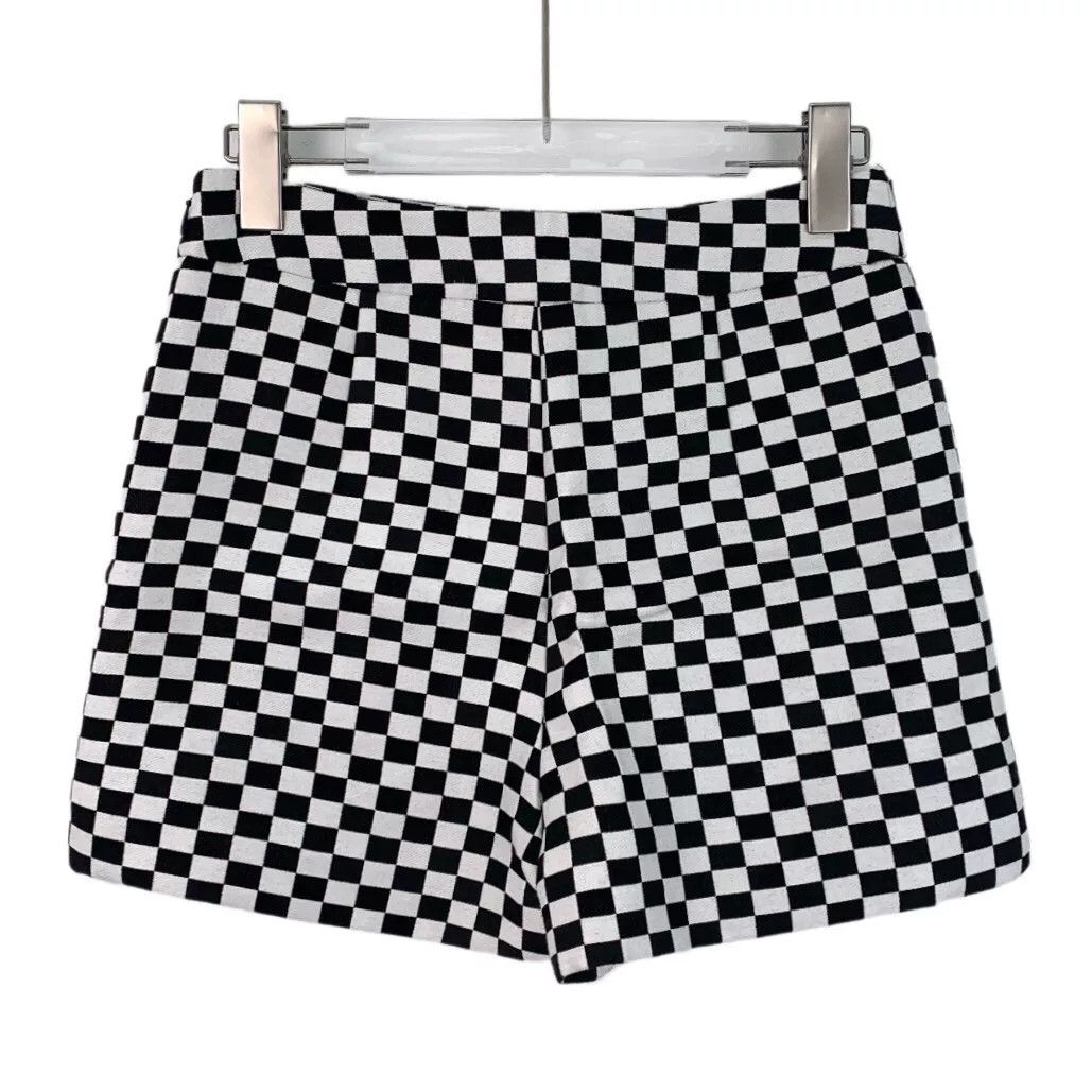 Dior dior black and white checkered cotton shorts Size US 34 / EU 50 - 2 Thumbnail