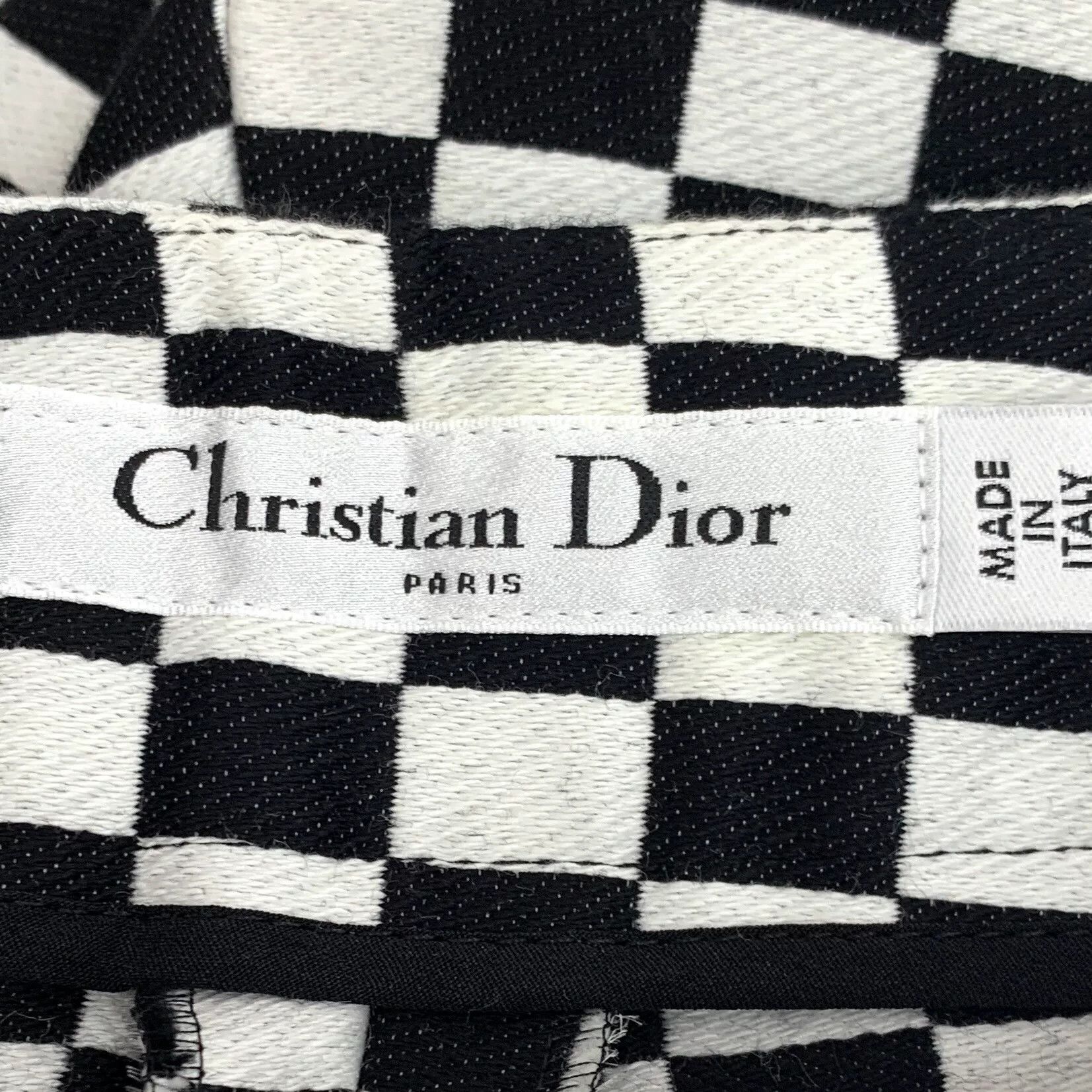 Dior dior black and white checkered cotton shorts Size US 34 / EU 50 - 5 Thumbnail