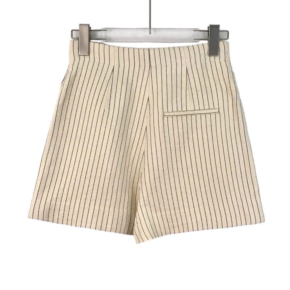 Dior dior beige striped cotton casual shorts Size US 34 / EU 50 - 2 Thumbnail
