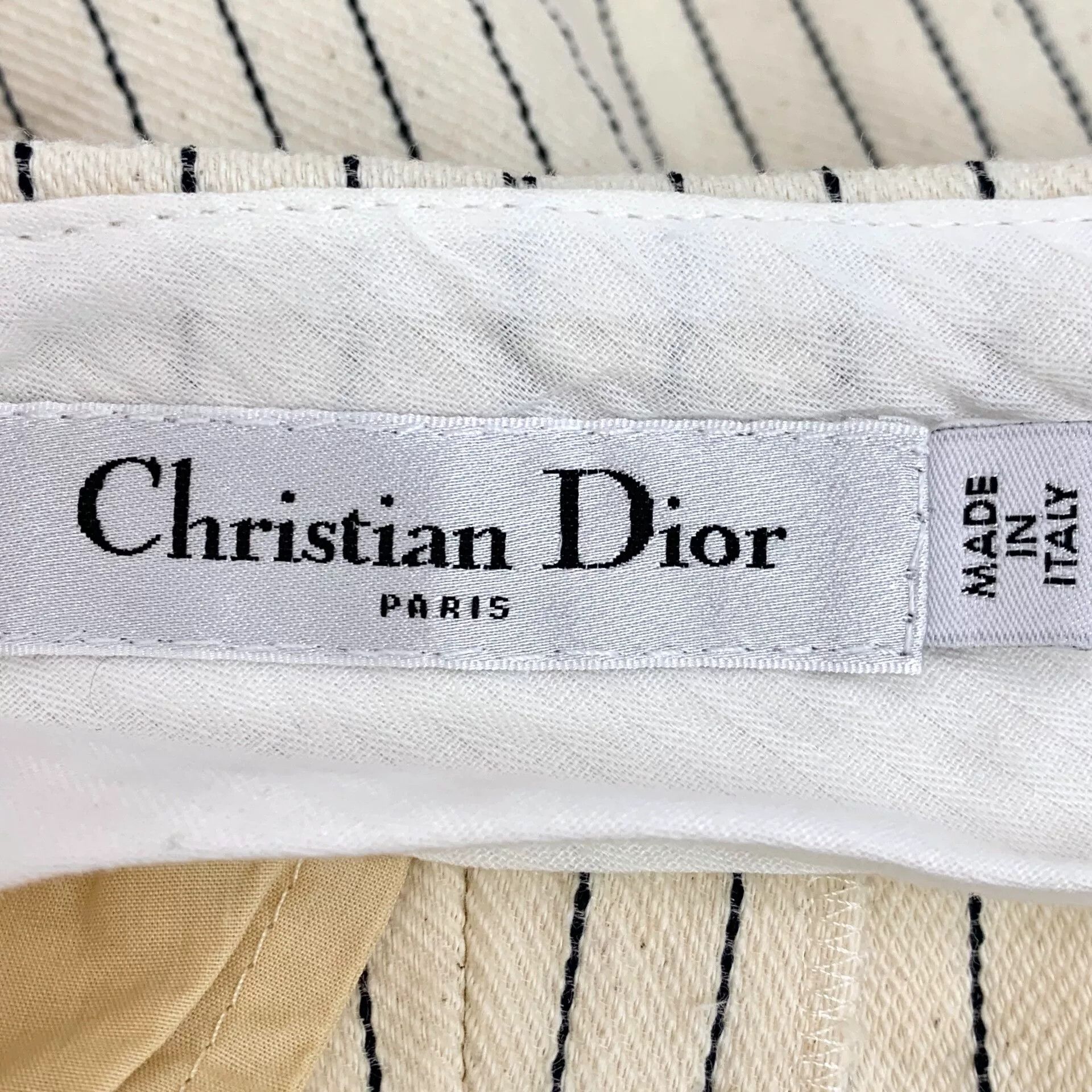 Dior dior beige striped cotton casual shorts Size US 34 / EU 50 - 5 Thumbnail