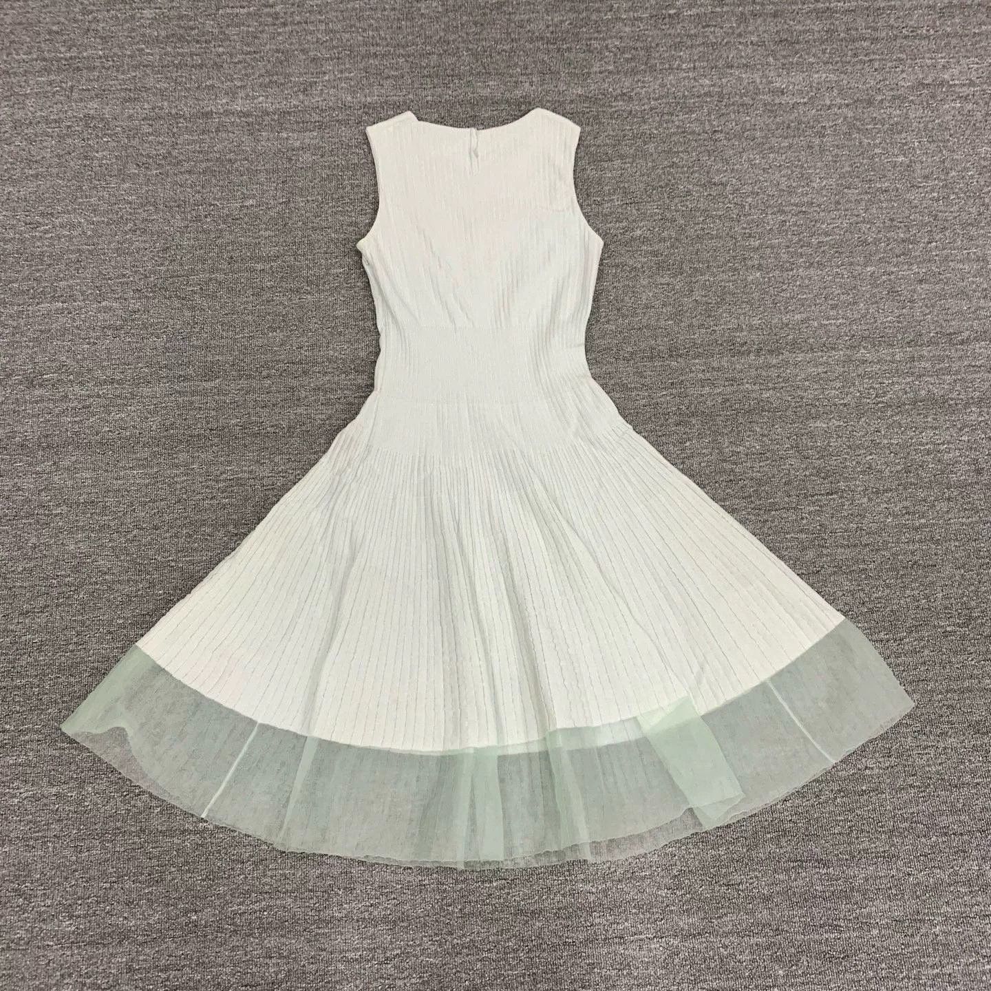 Dior sleeveless long dress by Dior in white Size US 38 / EU 54 - 2 Thumbnail