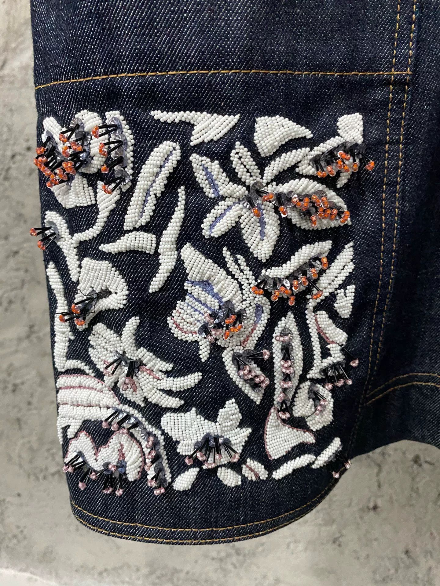Dior dior denim dress with floral details Size US 36 / EU 52 - 4 Thumbnail