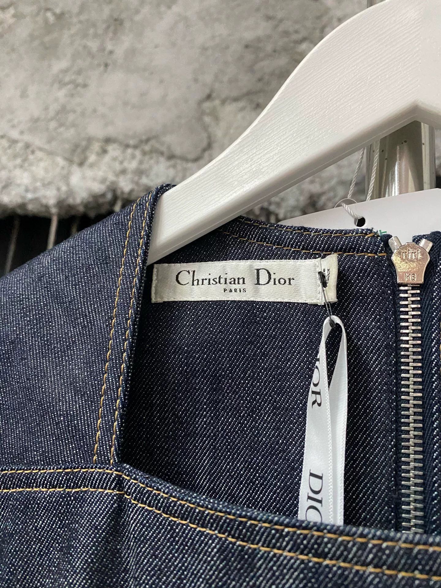 Dior dior denim dress with floral details Size US 36 / EU 52 - 6 Thumbnail