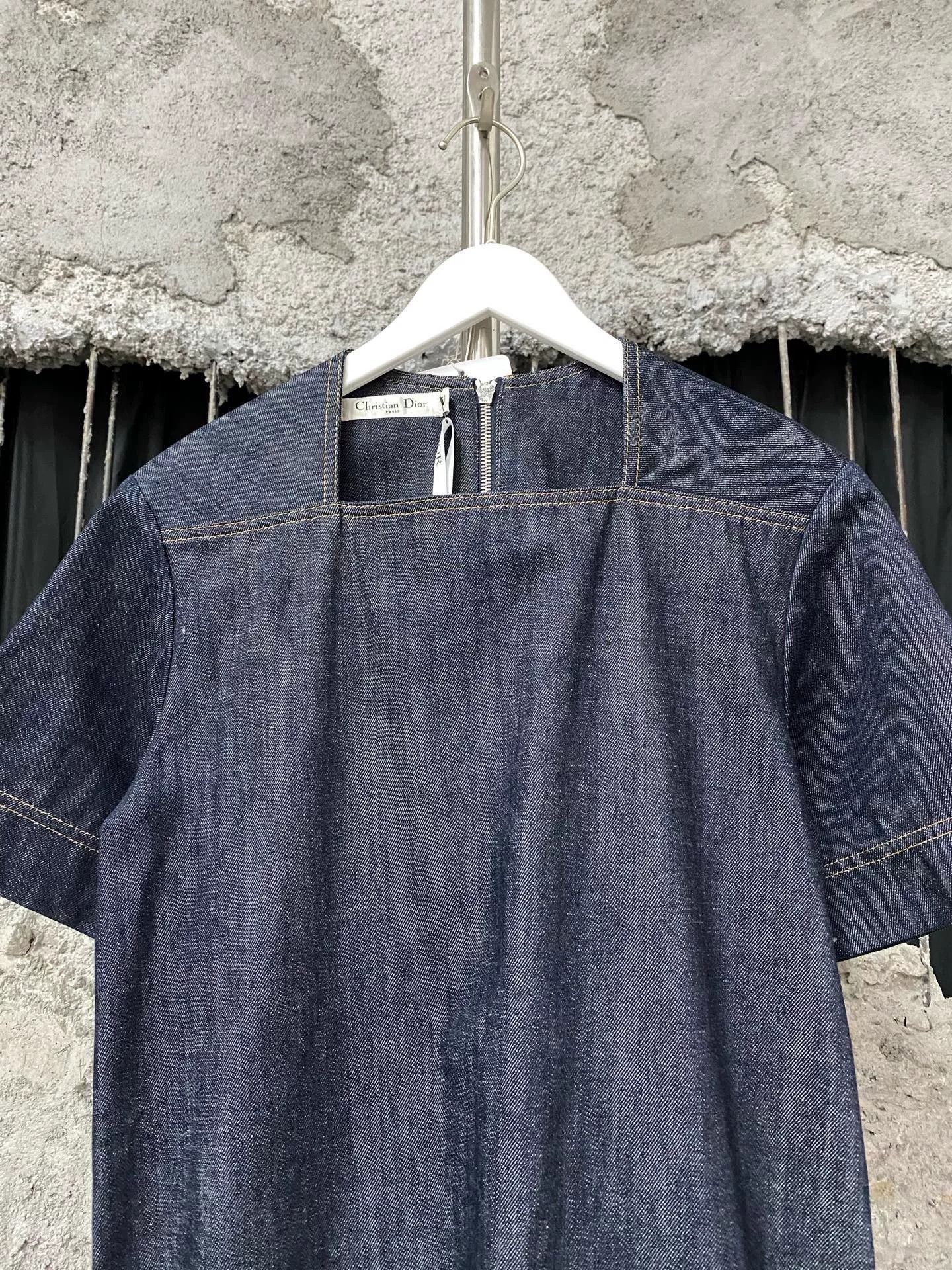 Dior dior denim dress with floral details Size US 36 / EU 52 - 5 Thumbnail