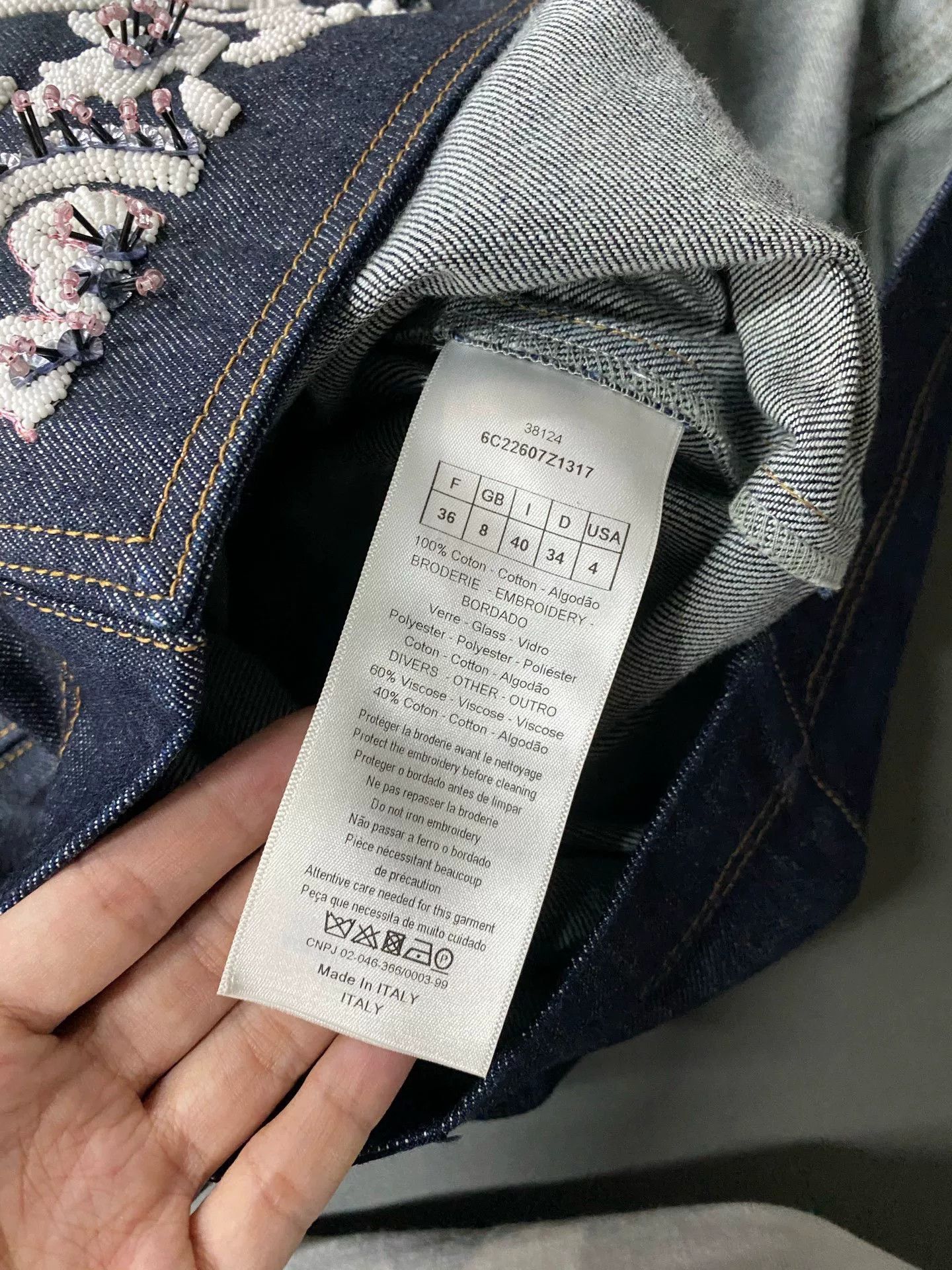 Dior dior denim dress with floral details Size US 36 / EU 52 - 7 Thumbnail