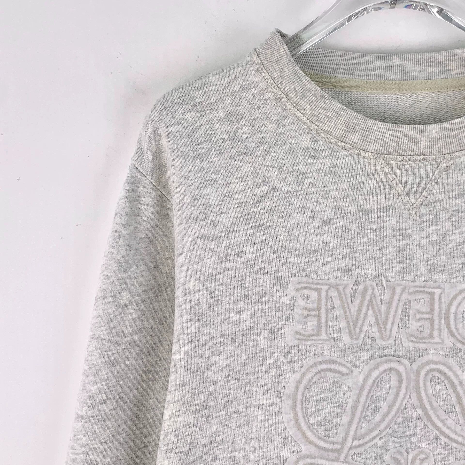 Loewe Loewe Gray White Logo Embroidered Sweatshirt Size US M / EU 48-50 / 2 - 3 Thumbnail
