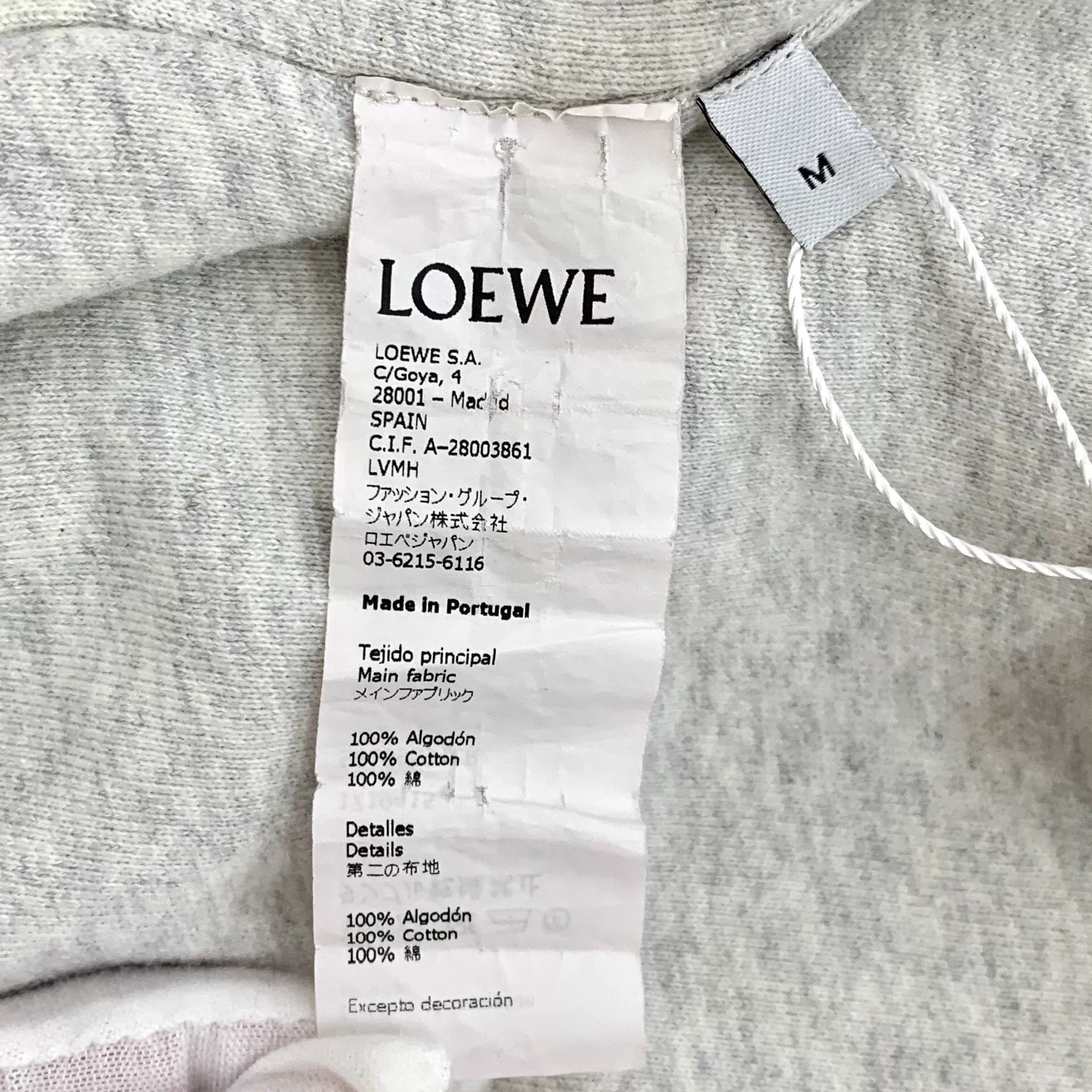 Loewe Loewe Gray White Logo Embroidered Sweatshirt Size US M / EU 48-50 / 2 - 7 Thumbnail