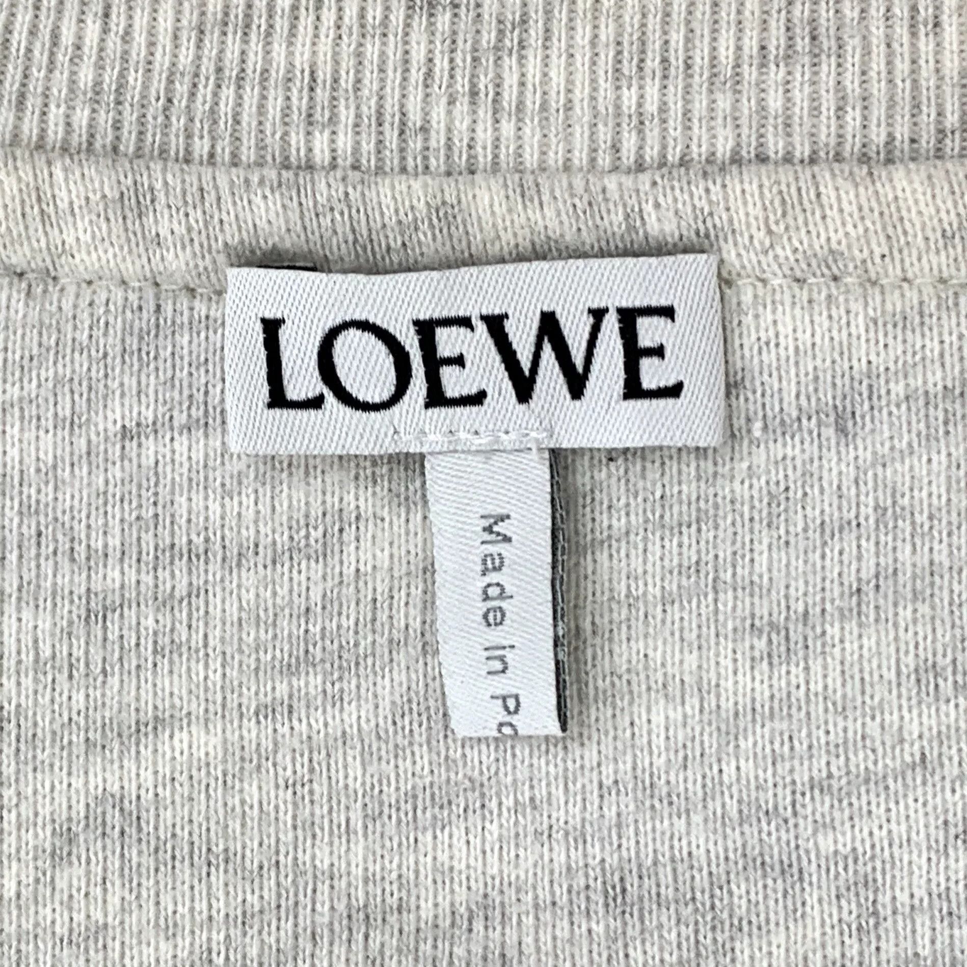 Loewe Loewe Gray White Logo Embroidered Sweatshirt Size US M / EU 48-50 / 2 - 6 Thumbnail