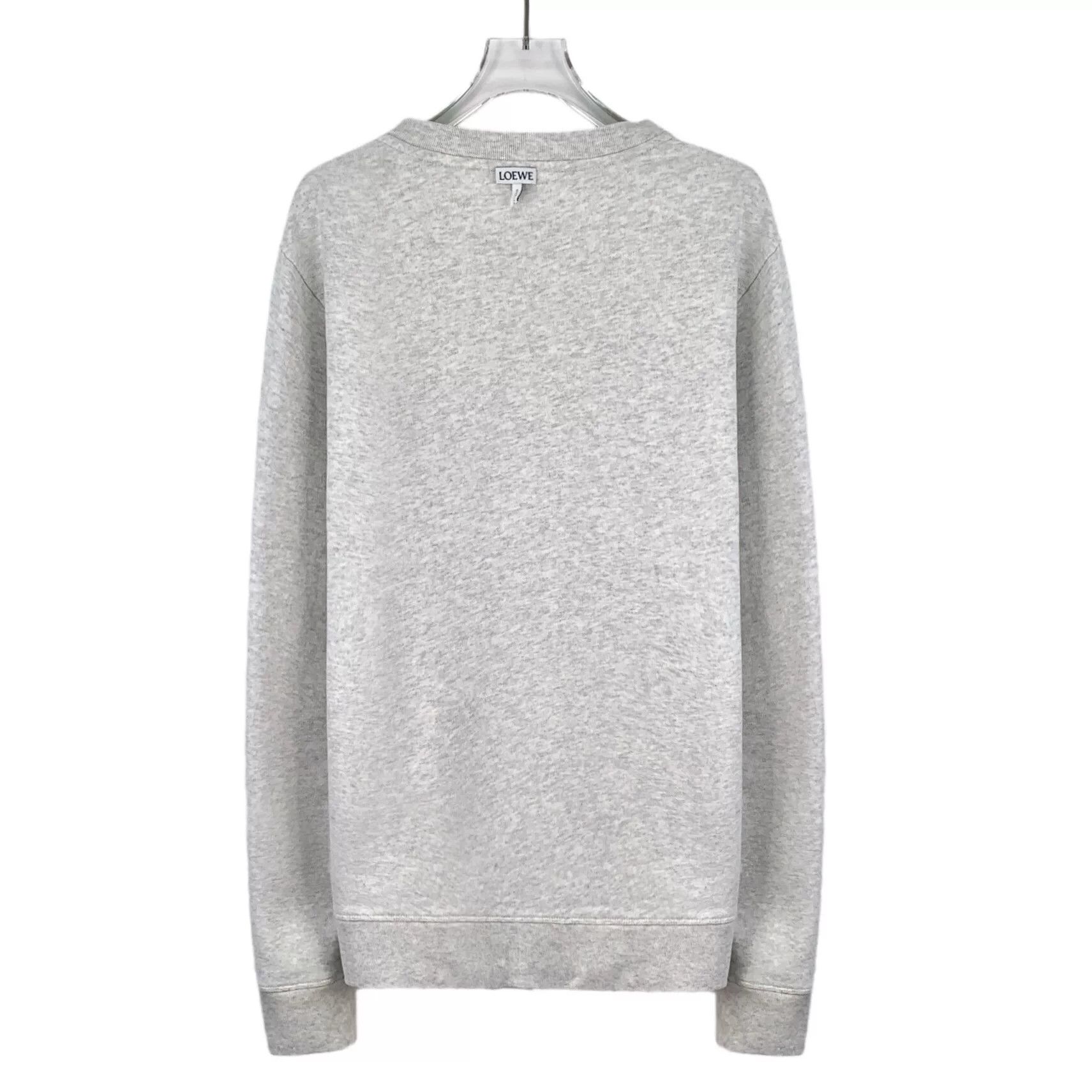Loewe Loewe Gray White Logo Embroidered Sweatshirt Size US M / EU 48-50 / 2 - 2 Thumbnail
