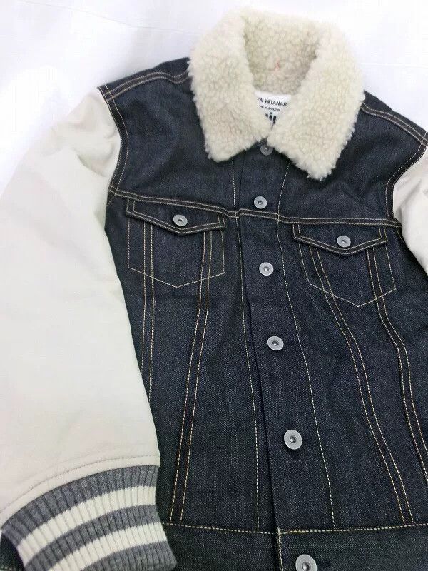Junya Watanabe junya watanabe baseball jacket with leather sleeves Size US XS / EU 42 / 0 - 2 Thumbnail