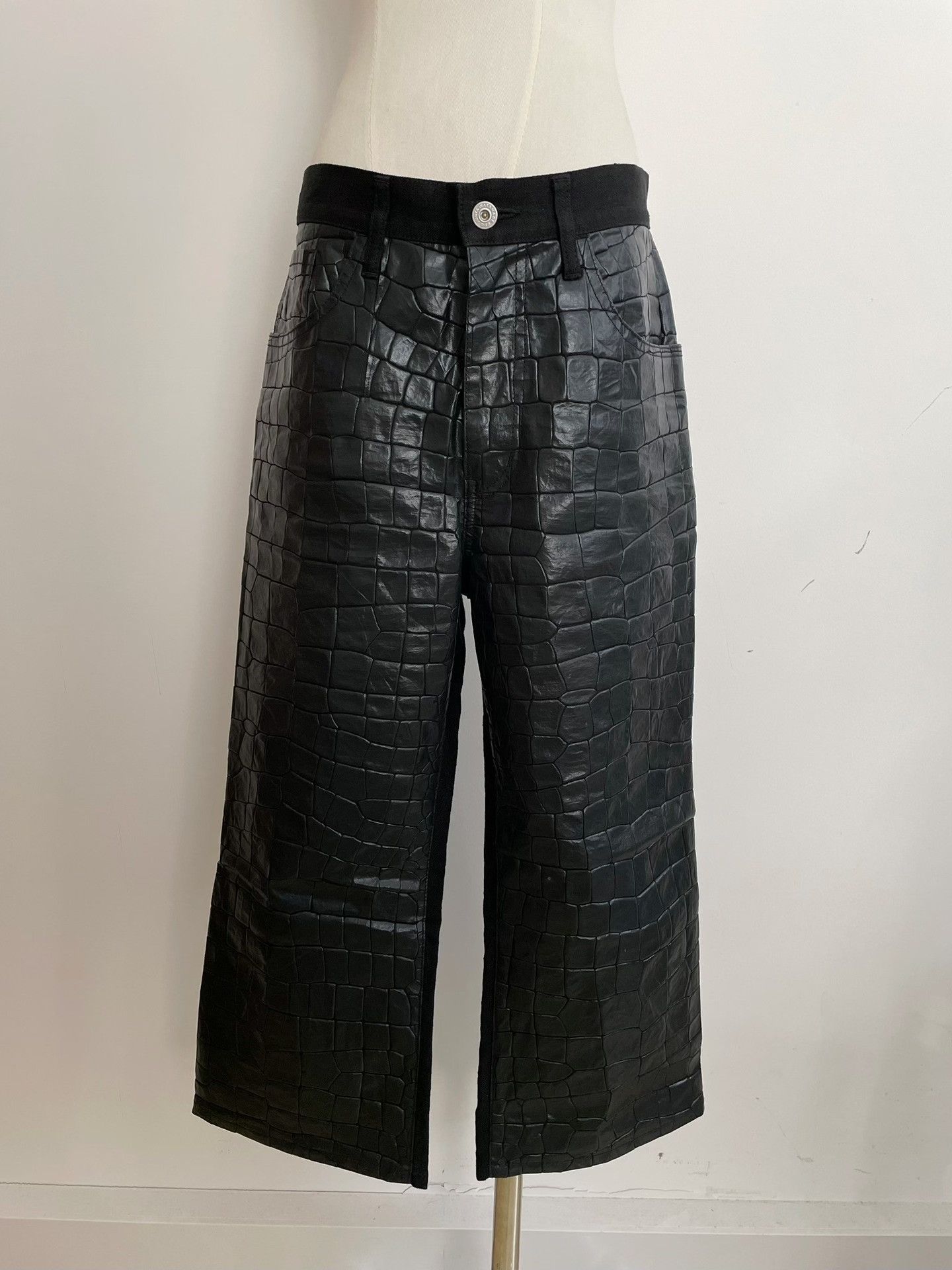 Junya Watanabe junya watanabe snake print wide leg pants Size US 27 - 5 Thumbnail