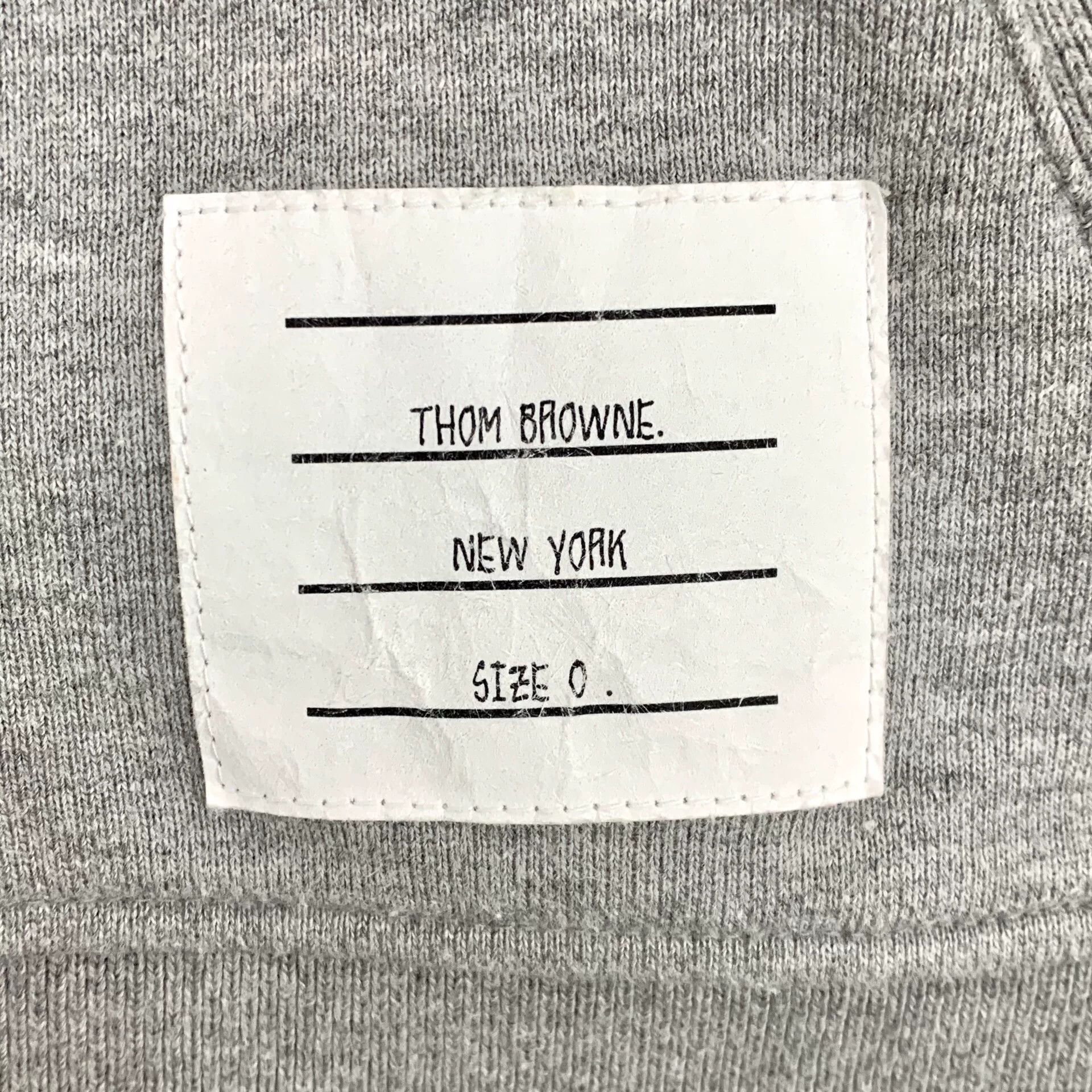 Thom Browne thom browne gray classic hoodie with drawstring Size US XS / EU 42 / 0 - 5 Thumbnail