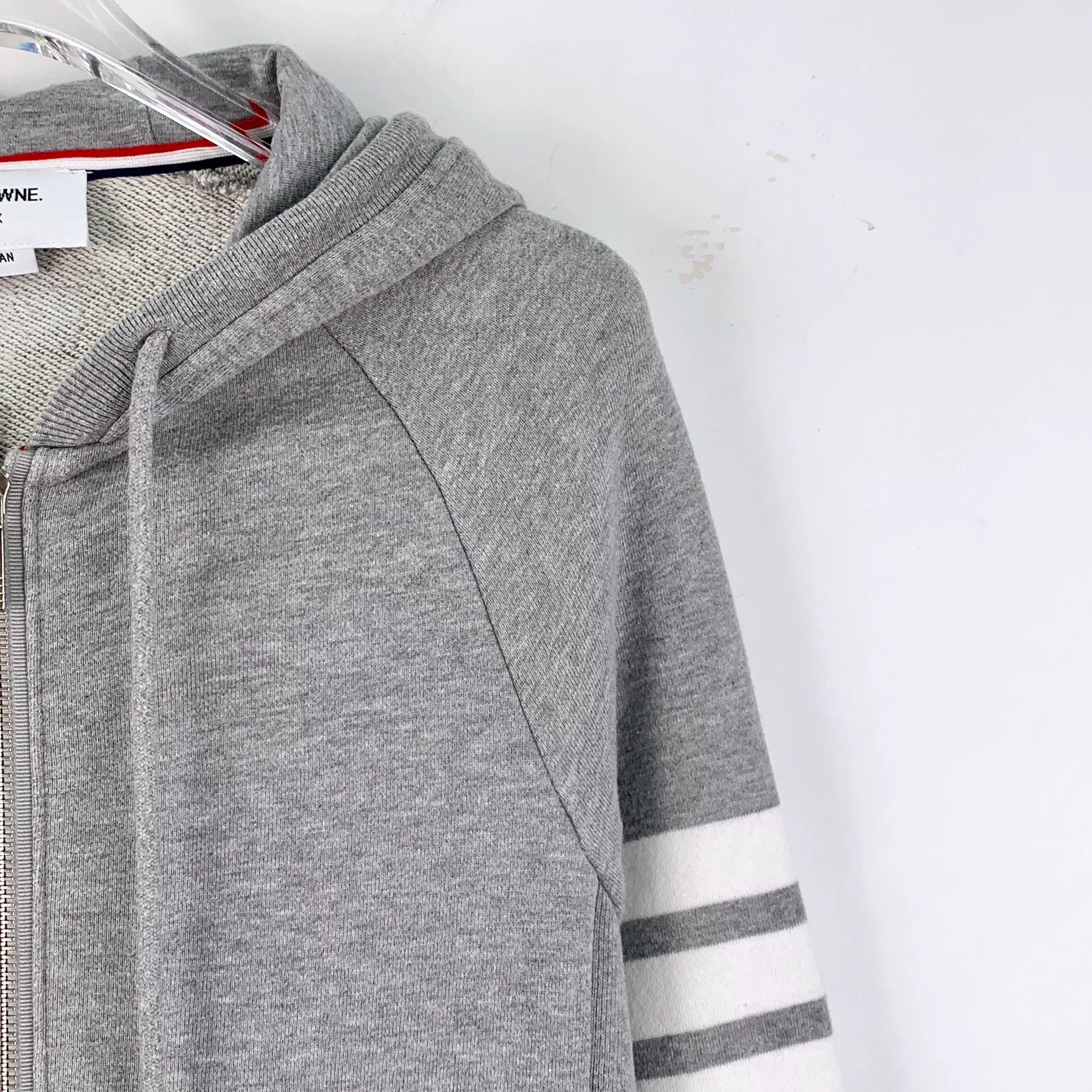 Thom Browne thom browne gray classic hoodie with drawstring Size US XS / EU 42 / 0 - 3 Thumbnail