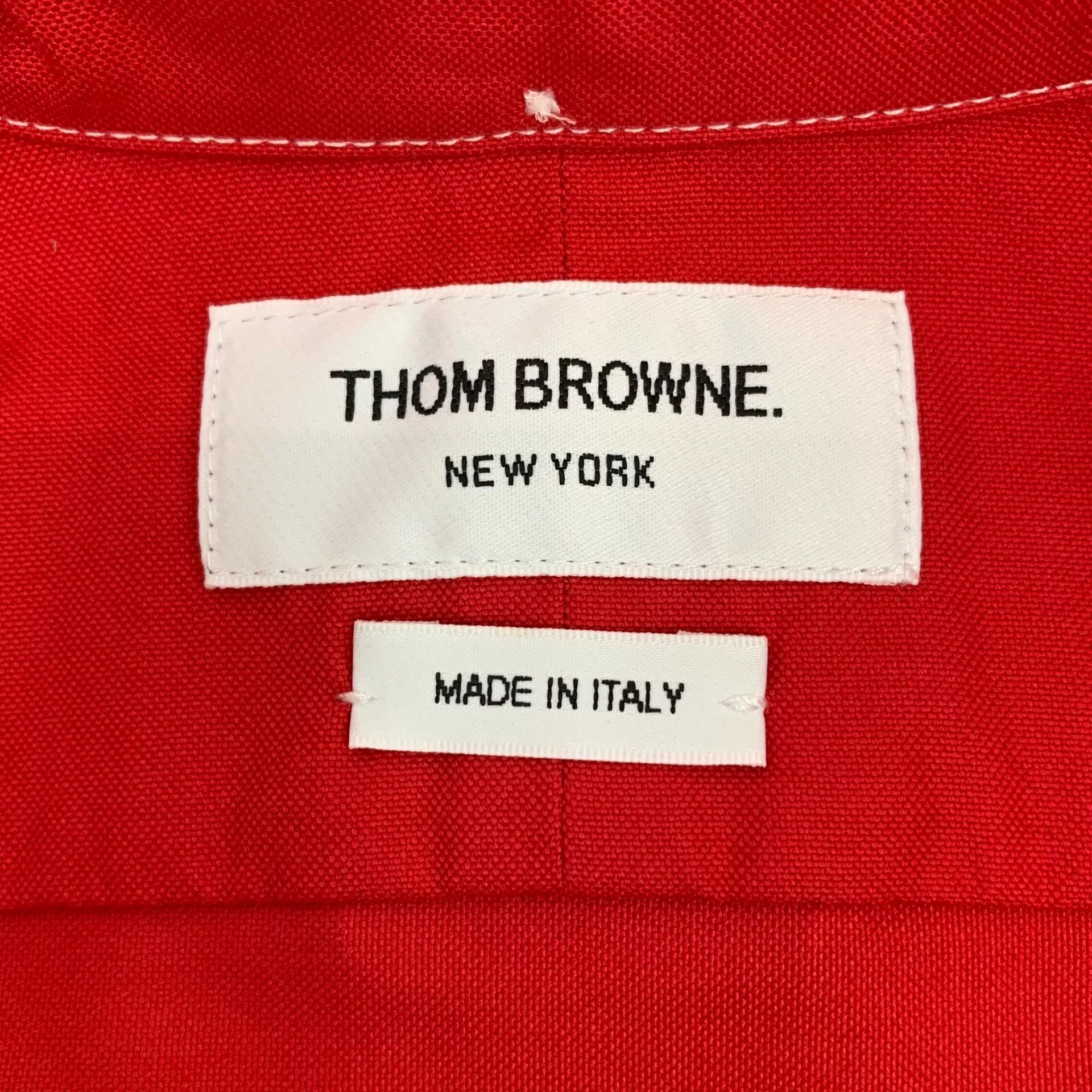 Thom Browne thom browne red cherry embroidered long sleeve shirt Size US S / EU 44-46 / 1 - 7 Thumbnail