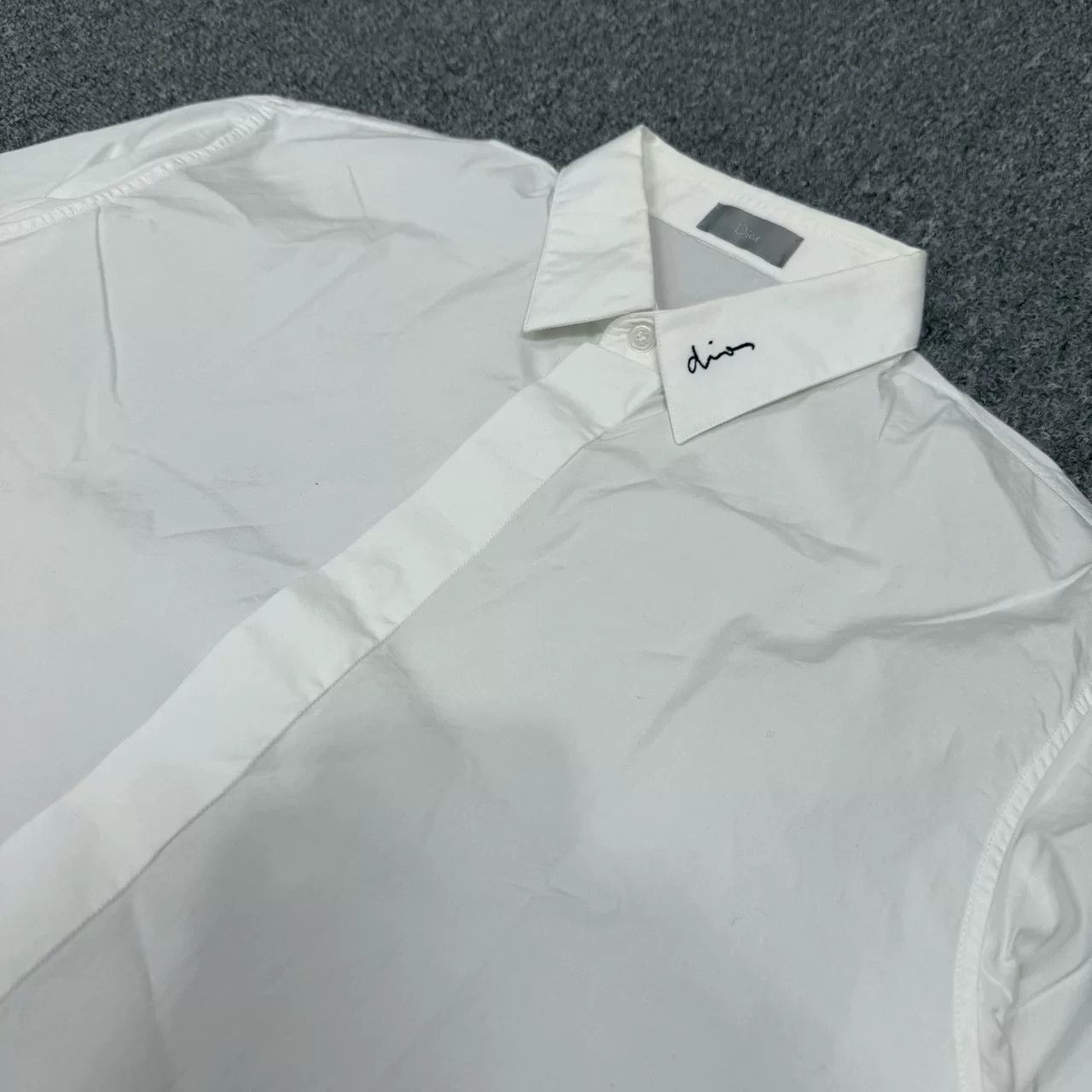 Dior white embroidered logo long sleeve shirt Size US L / EU 52-54 / 3 - 3 Thumbnail