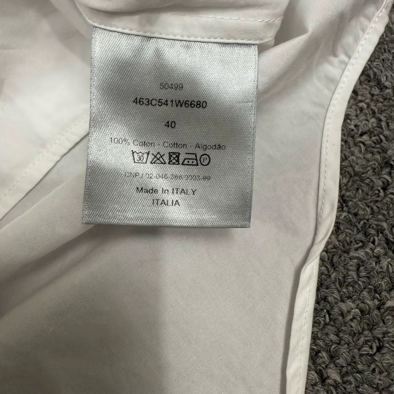 Dior white embroidered logo long sleeve shirt Size US L / EU 52-54 / 3 - 4 Thumbnail