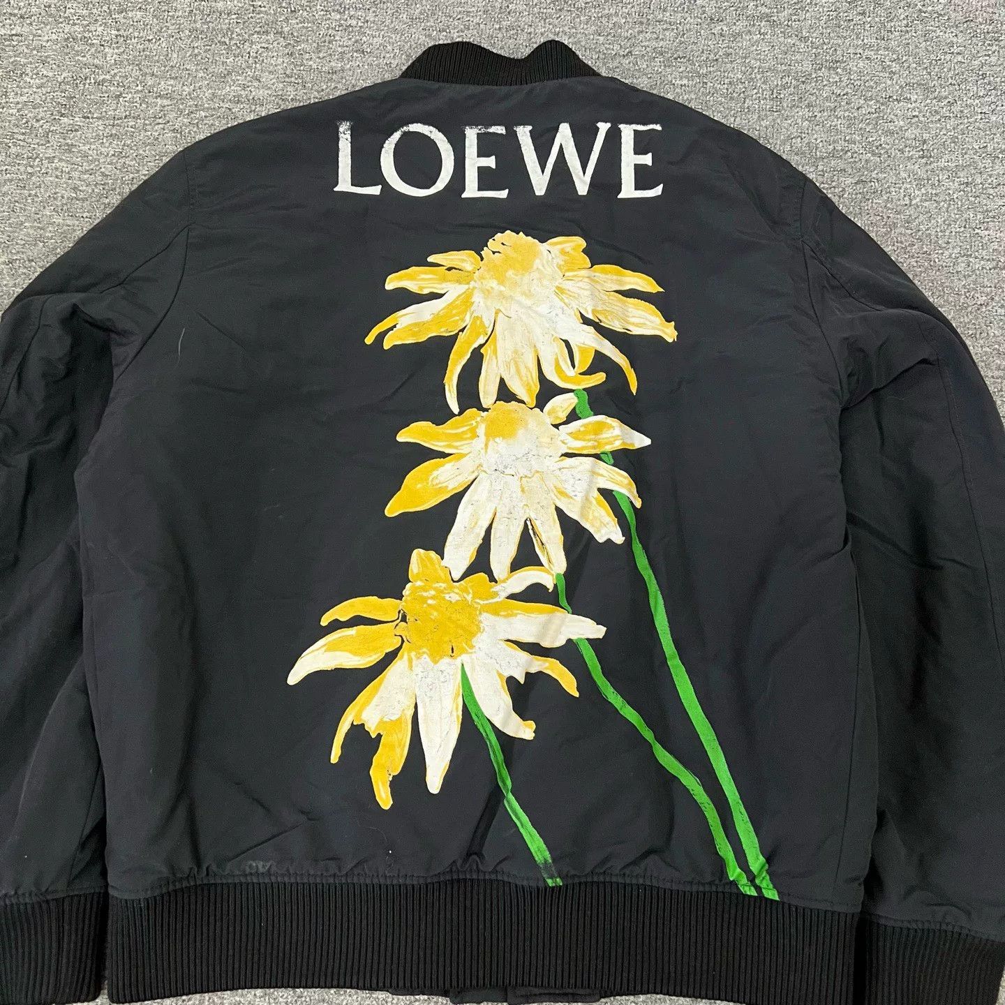 loewe floral print baseball jacket size 48