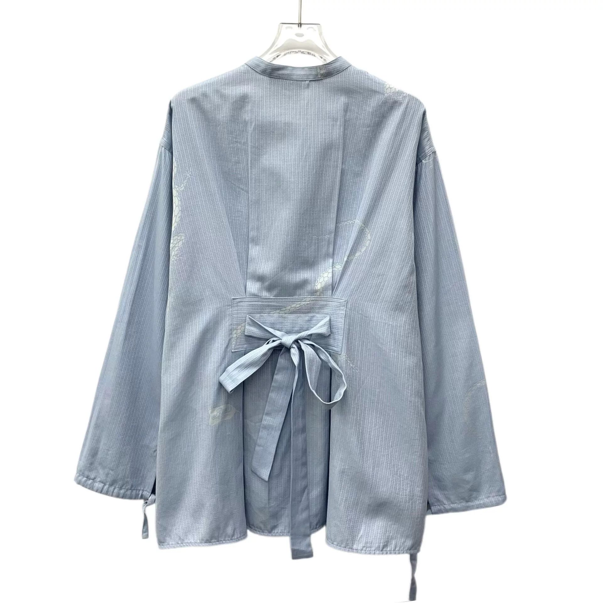 Loewe light blue lizard patterned long sleeve shirt Size US XXS / EU 40 - 2 Thumbnail
