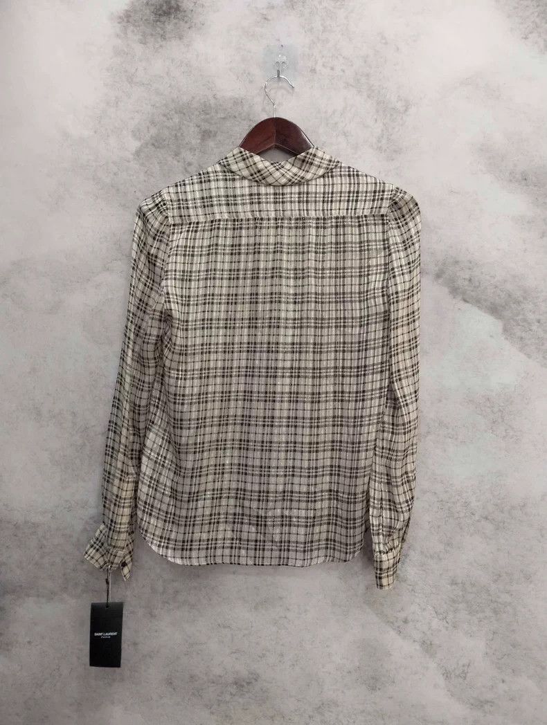 Yves Saint Laurent YSL Plaid Button-Up Shirt Size 36 Size US S / EU 44-46 / 1 - 2 Thumbnail