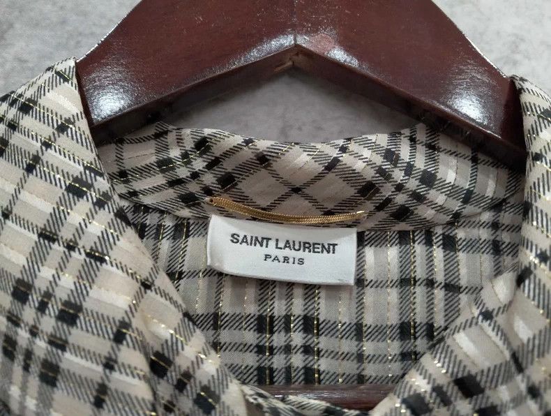 Yves Saint Laurent YSL Plaid Button-Up Shirt Size 36 Size US S / EU 44-46 / 1 - 3 Thumbnail