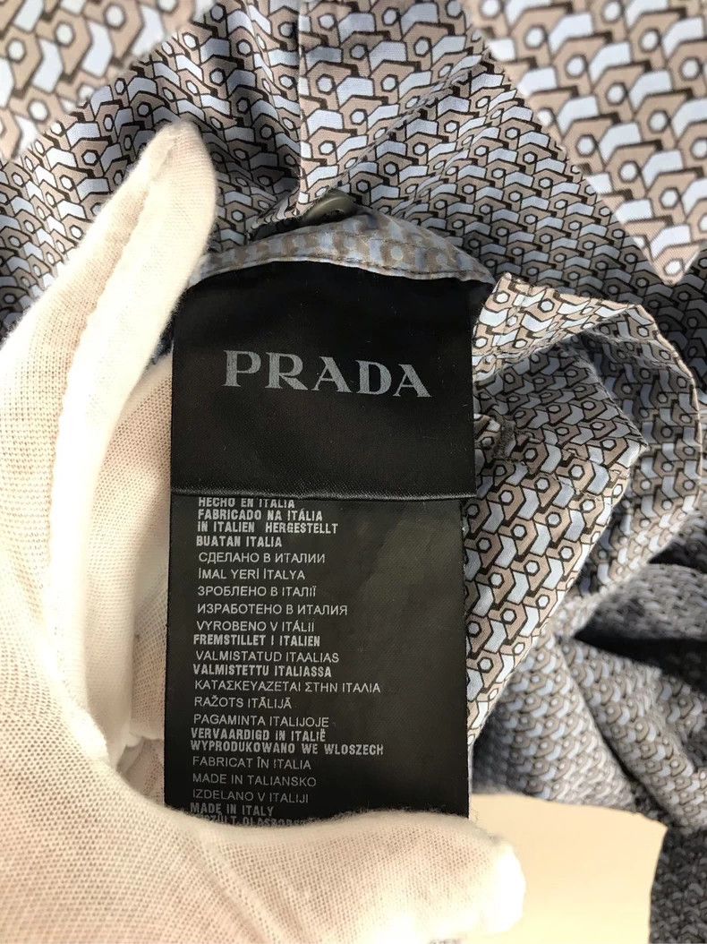 Prada Prada All-over Print Short Sleeve Shirt Size US L / EU 52-54 / 3 - 4 Thumbnail