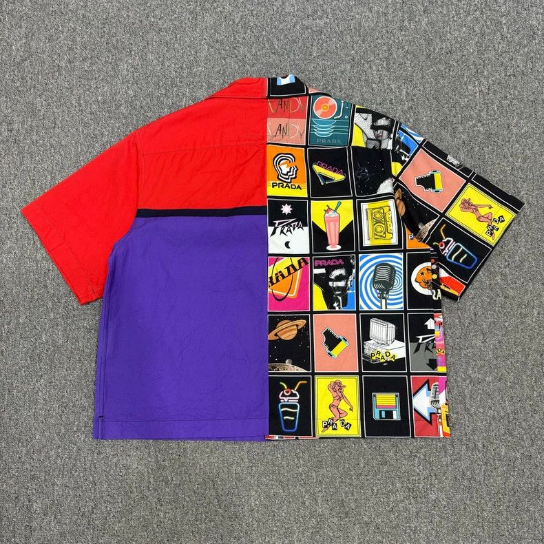 Prada Prada Colorblock Portrait Short Sleeve Shirt Size US L / EU 52-54 / 3 - 2 Thumbnail