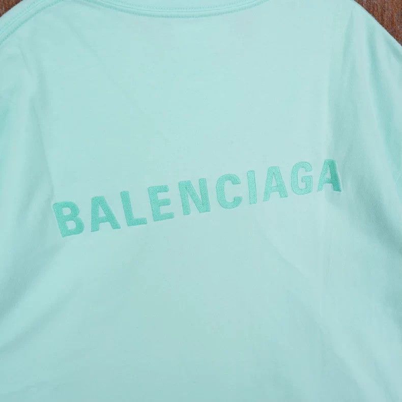Balenciaga Balenciaga Embroidered Logo Green T-Shirt Size US M / EU 48-50 / 2 - 5 Thumbnail