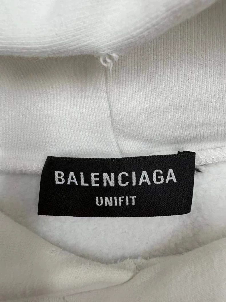 Balenciaga Balenciaga White Mosaic Logo Hoodie Size US S / EU 44-46 / 1 - 5 Thumbnail