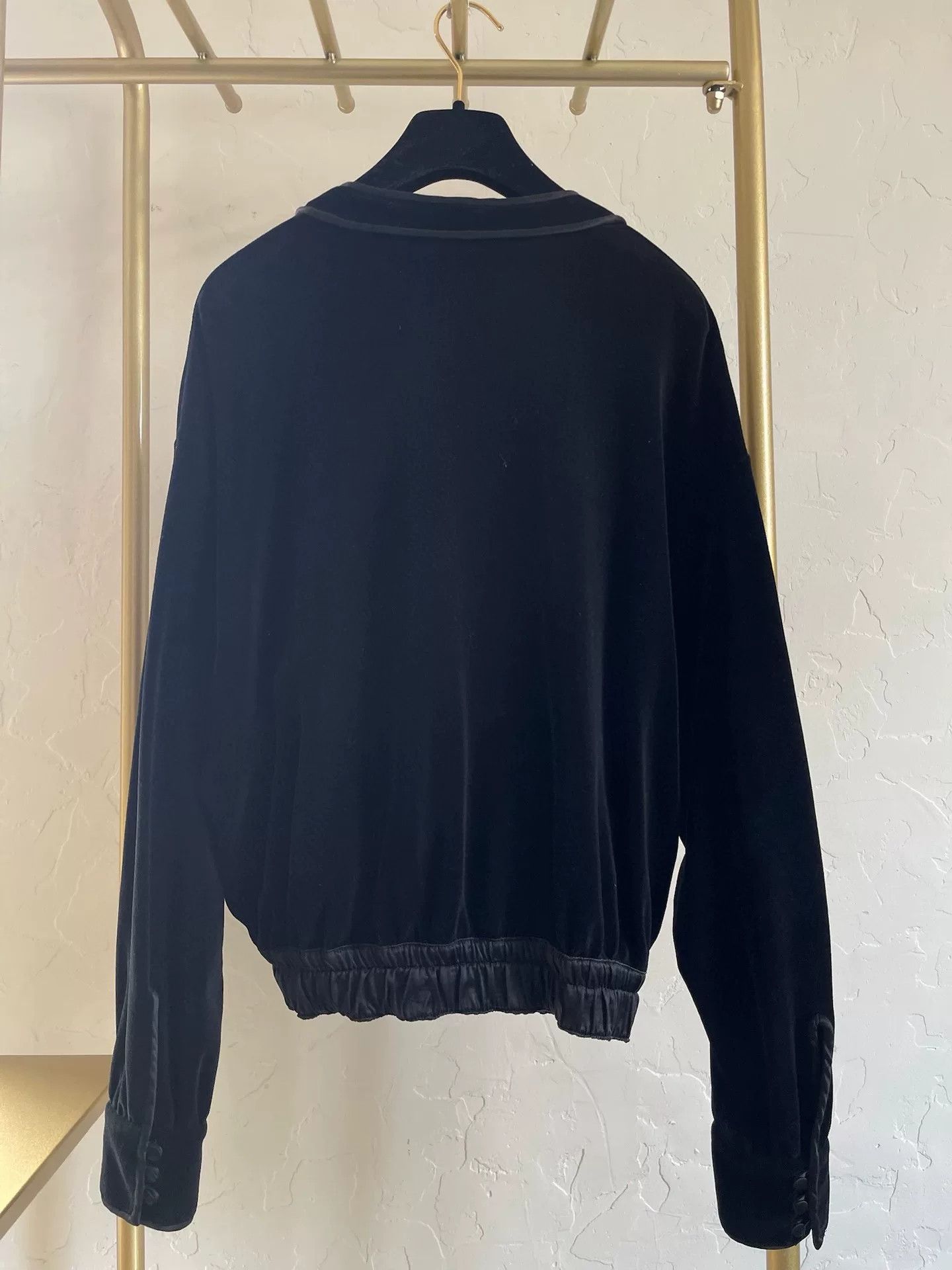 Gucci Gucci Black Velvet Cardigan XXS Size US XXS / EU 40 - 2 Thumbnail