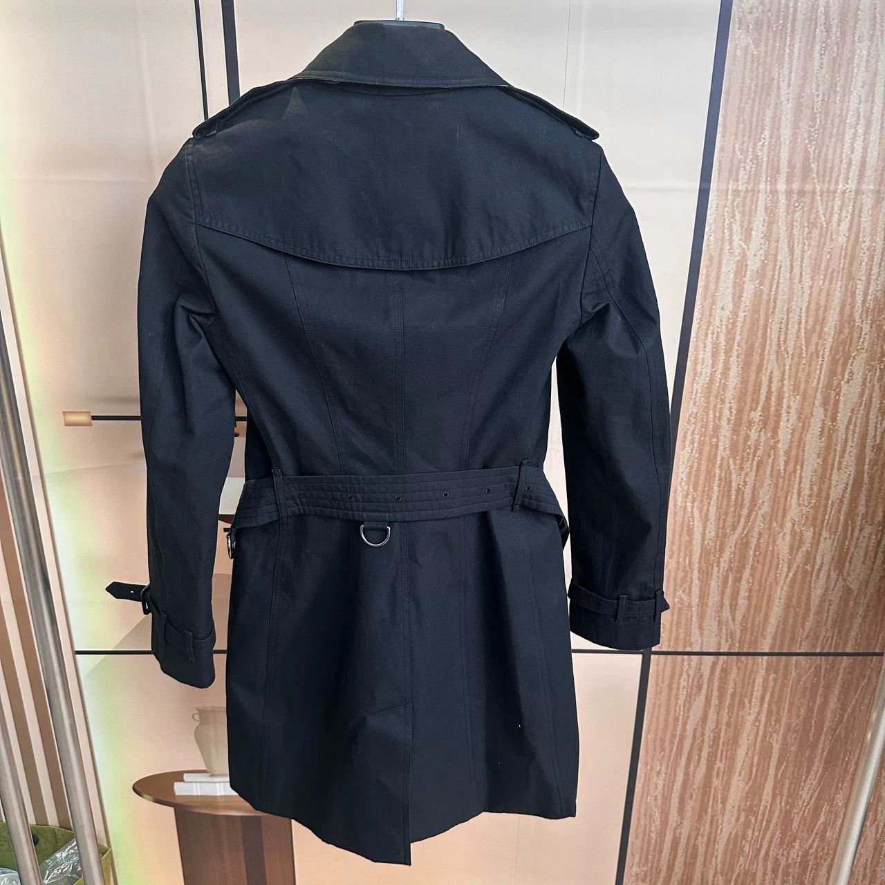 Burberry Burberry Classic Black Trench Coat UK4 Size US M / EU 48-50 / 2 - 2 Thumbnail