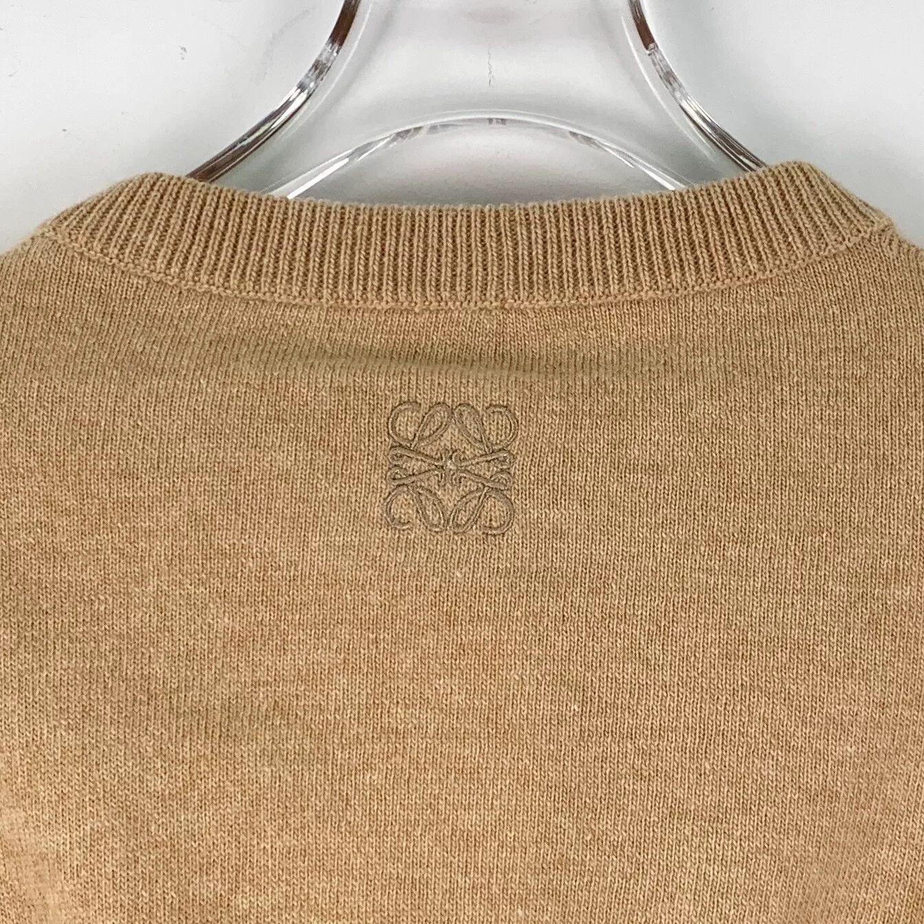 Loewe Loewe Brown Logo Embroidered Wool Sweater Size US S / EU 44-46 / 1 - 5 Thumbnail