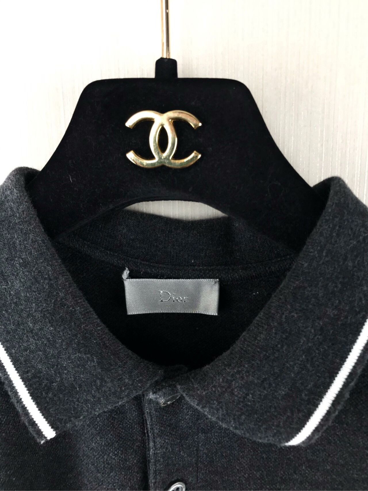 Dior Dior Wool Polo Shirt Size 48 Size US L / EU 52-54 / 3 - 3 Thumbnail