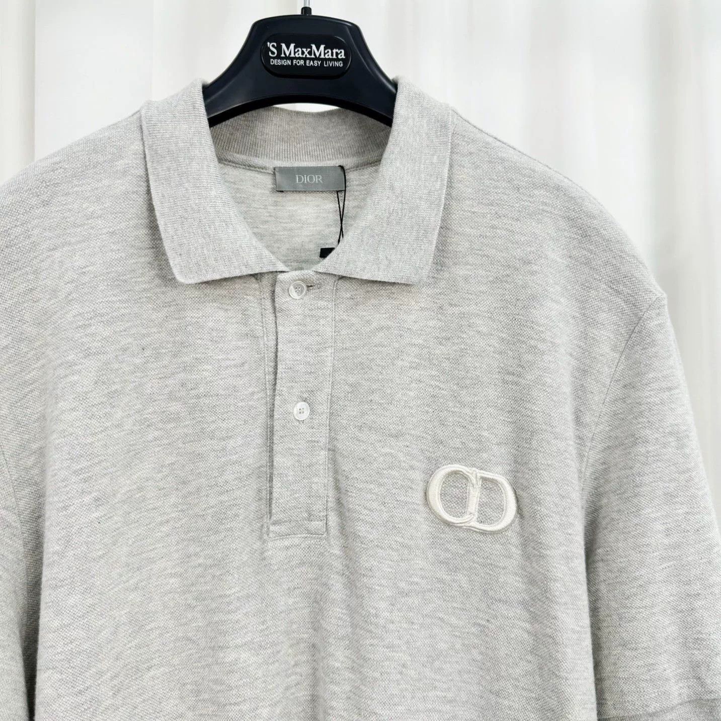 Dior Dior Grey Embroidered CD Polo Shirt Size US XXL / EU 58 / 5 - 3 Thumbnail