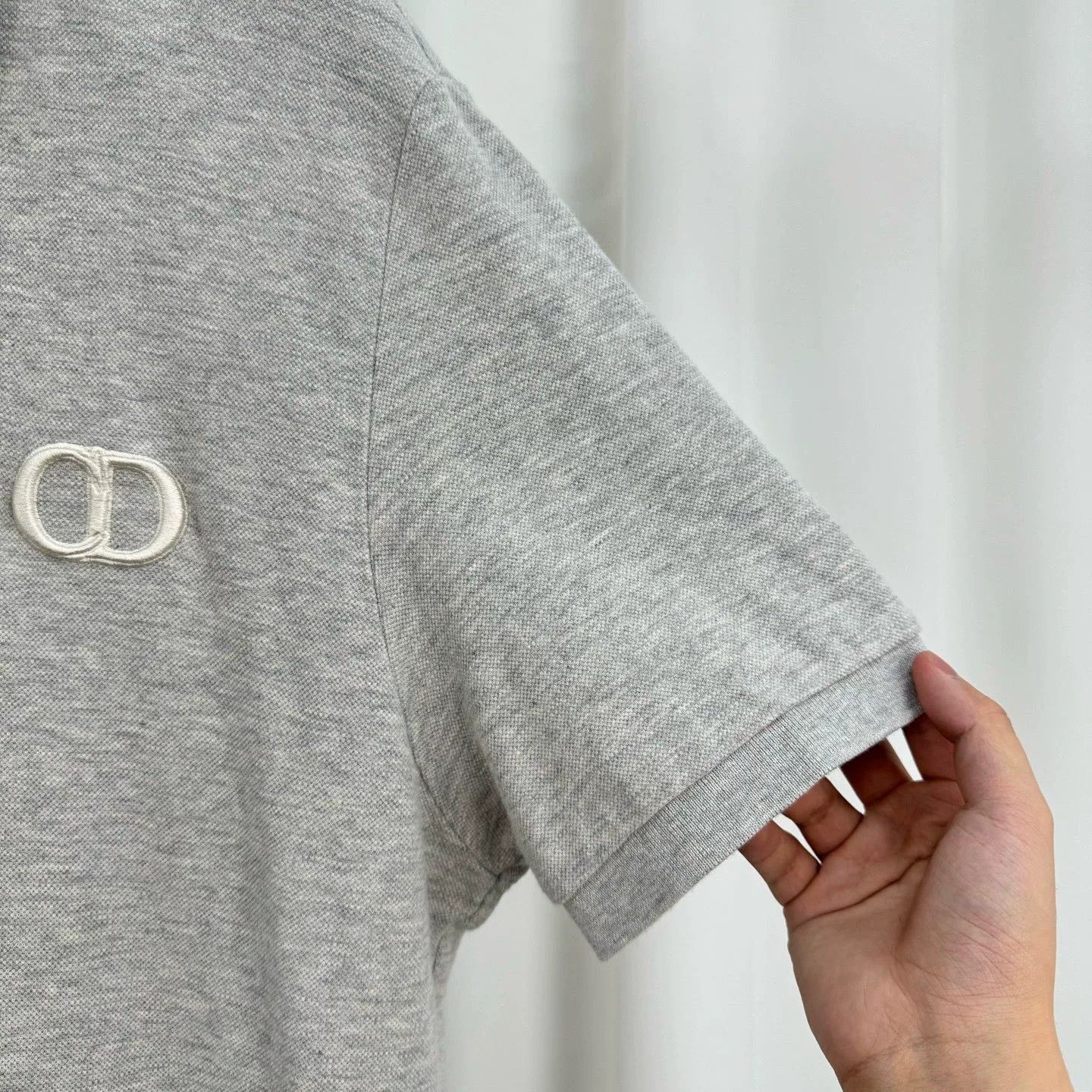 Dior Dior Grey Embroidered CD Polo Shirt Size US XXL / EU 58 / 5 - 4 Thumbnail