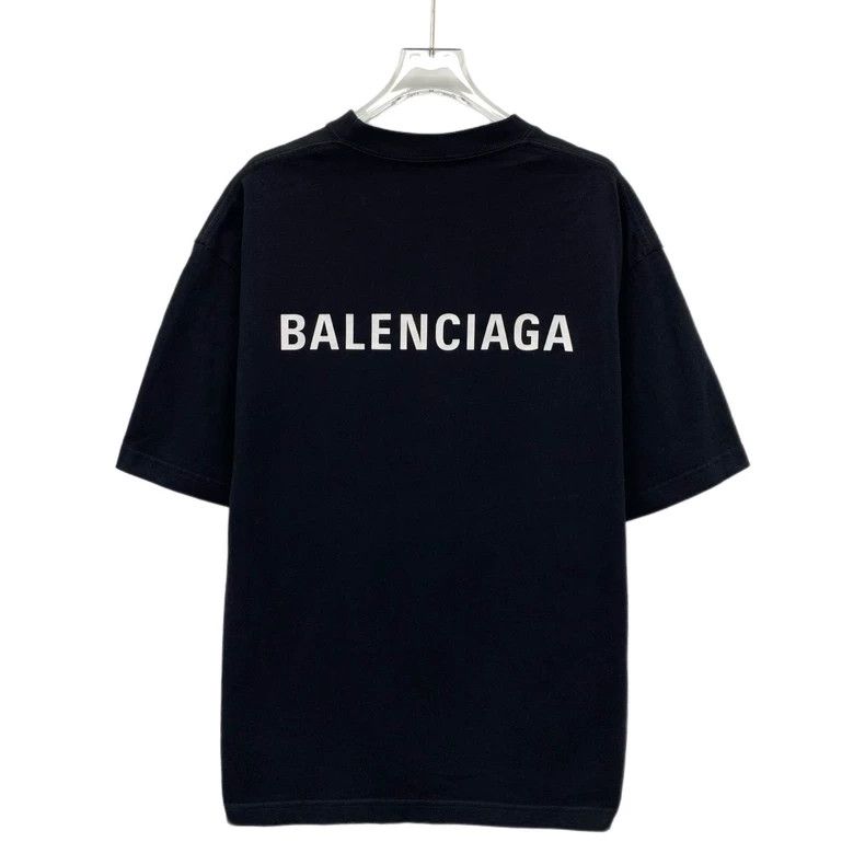 Balenciaga Balenciaga Black Logo Print Cotton T-Shirt Size US XS / EU 42 / 0 - 2 Thumbnail