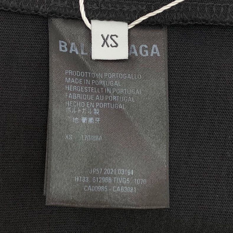 Balenciaga Balenciaga Black Logo Print Cotton T-Shirt Size US XS / EU 42 / 0 - 6 Thumbnail