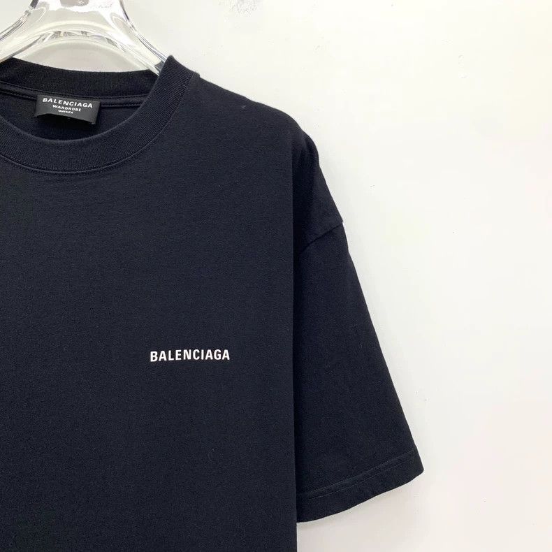 Balenciaga Balenciaga Black Logo Print Cotton T-Shirt Size US XS / EU 42 / 0 - 3 Thumbnail