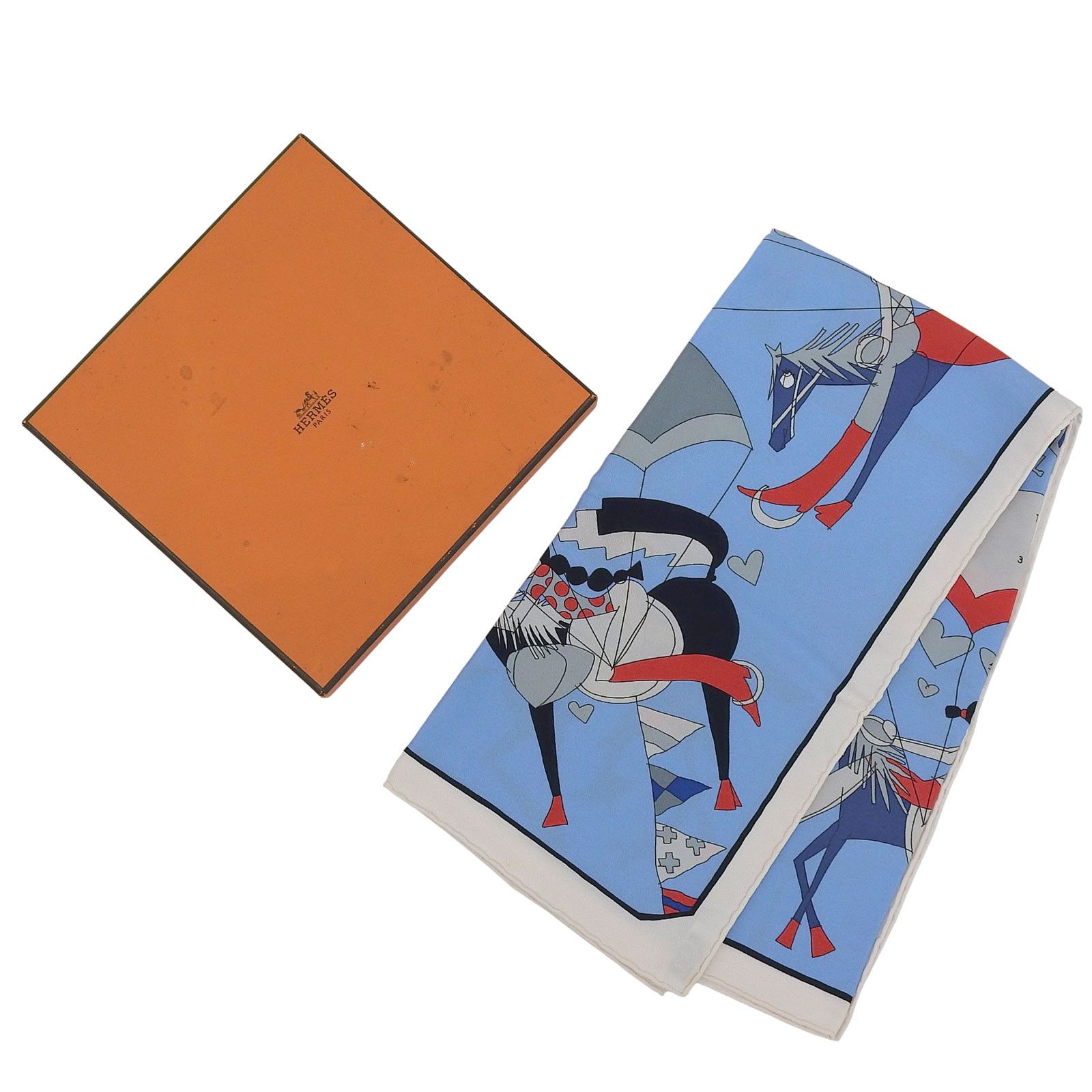 Hermes Hermes Hermès Love for horses Silk Scarf Others Scarf DUTY FREE for USA Size ONE SIZE - 2 Thumbnail