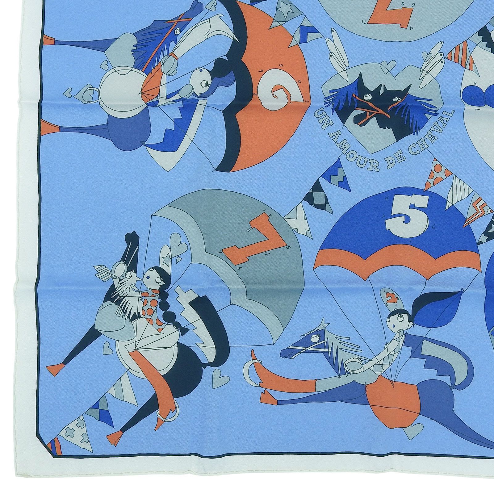 Hermes Hermes Hermès Love for horses Silk Scarf Others Scarf DUTY FREE for USA Size ONE SIZE - 5 Thumbnail