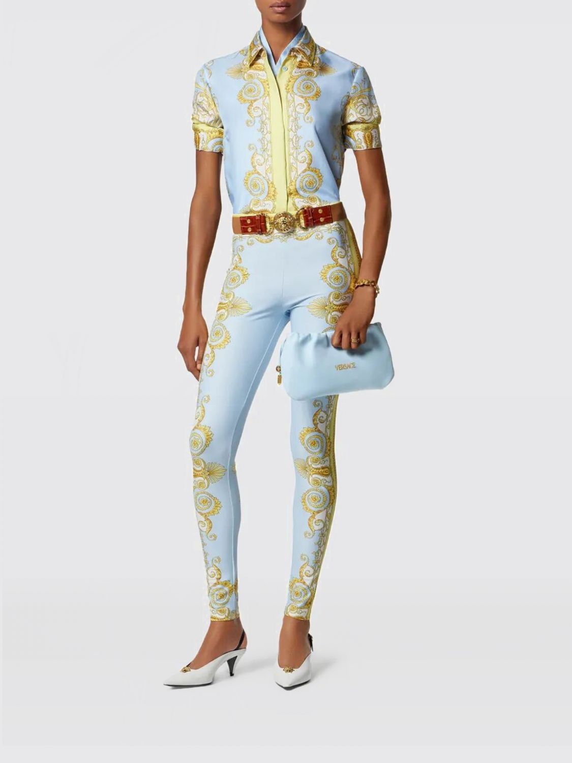 Versace Versace Clutch Woman Sky Blue Size ONE SIZE - 2 Thumbnail