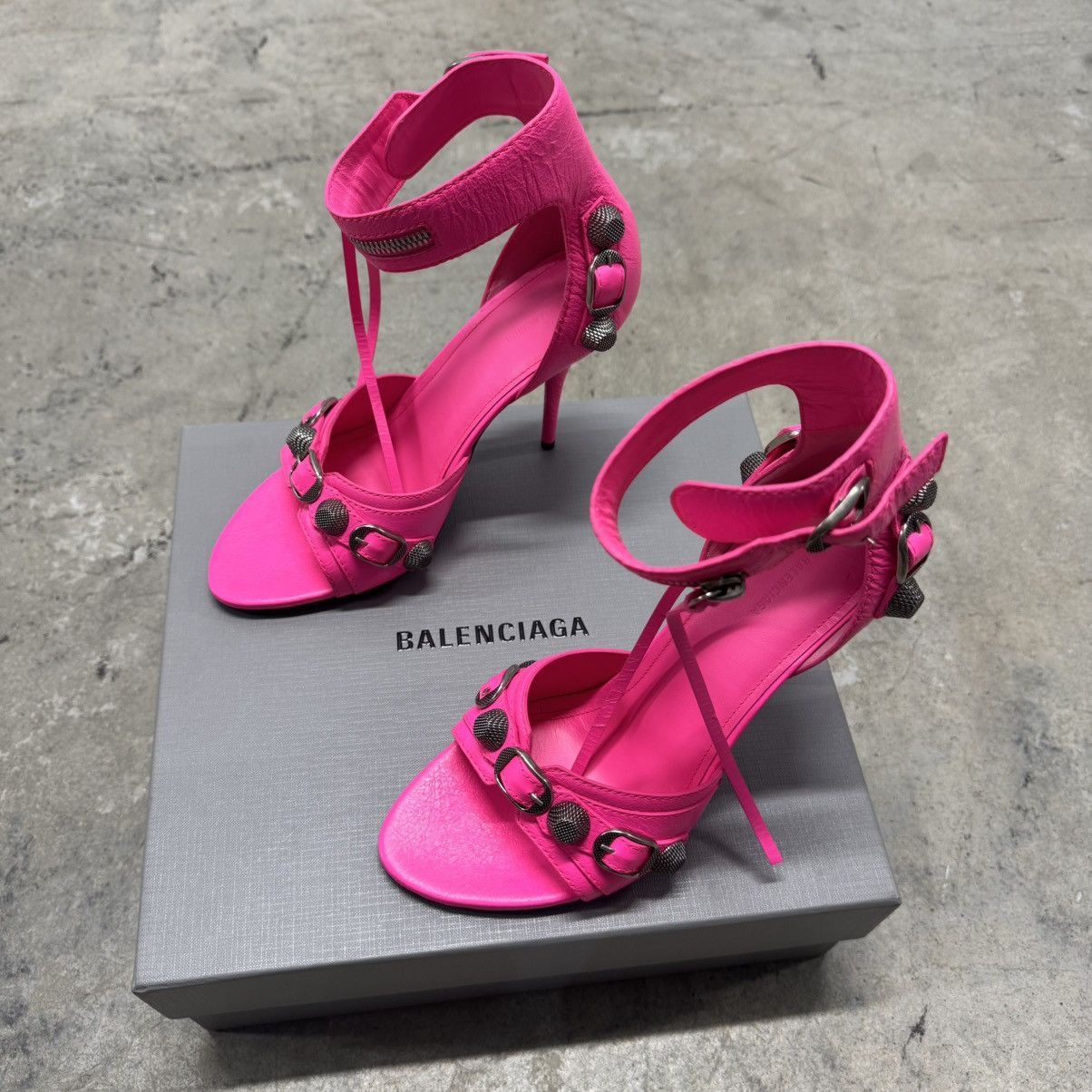 Balenciaga Balenciaga Cagole Slingback Stiletto Sandals in pink Size US 8 / IT 38 - 2 Thumbnail