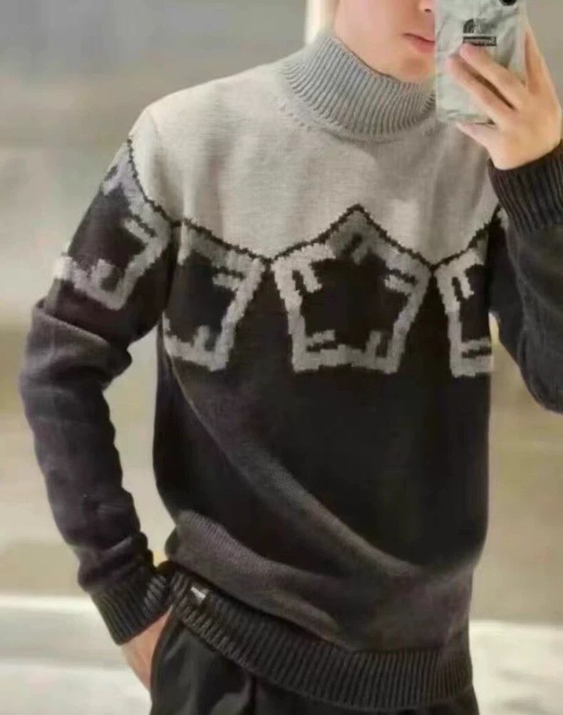 Fendi Fendi Colorblock Letter Star Wool Sweater Size US M / EU 48-50 / 2 - 8 Thumbnail