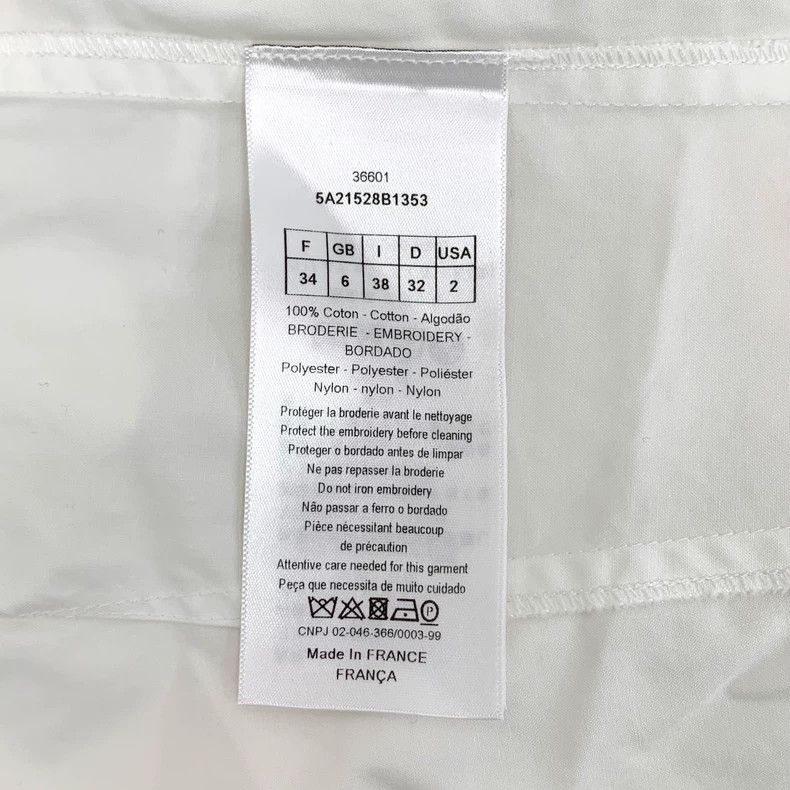 Dior Dior Logo Sequin Embroidered Cotton Dress Size US 34 / EU 50 - 6 Thumbnail