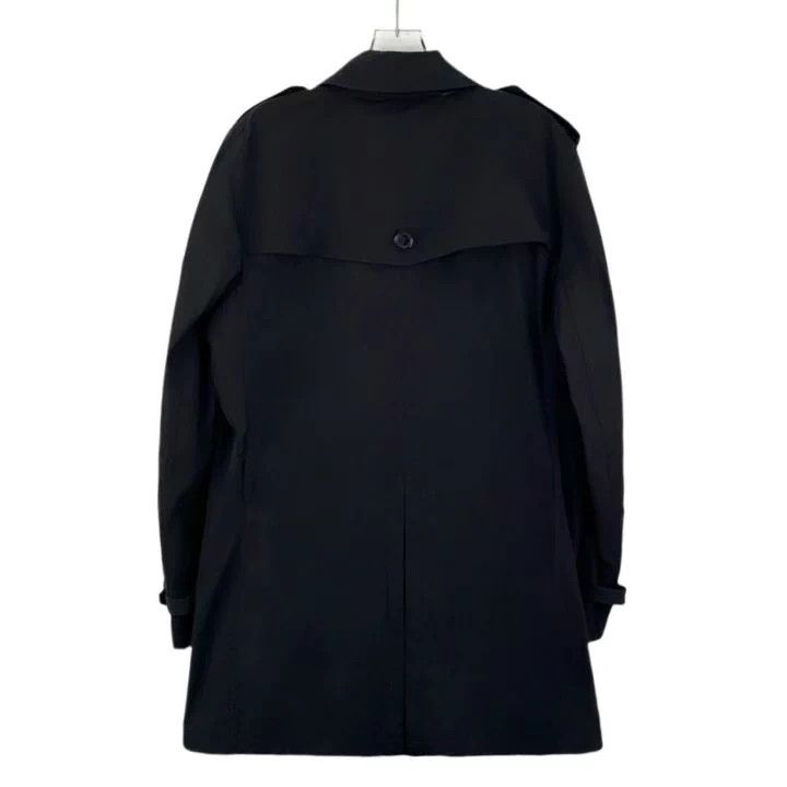 Burberry Burberry Black Collar Button Trench Coat Size US XL / EU 56 / 4 - 2 Thumbnail