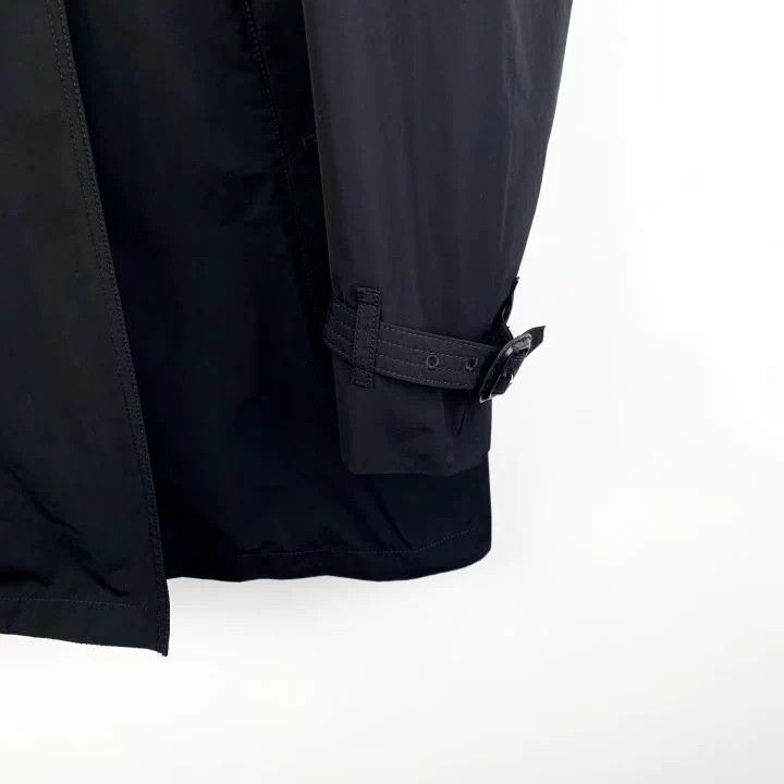 Burberry Burberry Black Collar Button Trench Coat Size US XL / EU 56 / 4 - 4 Thumbnail